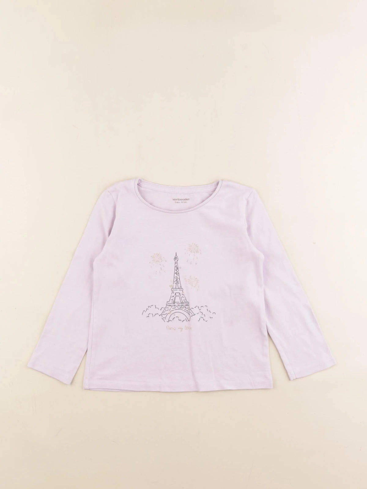 Vertbaudet - tee-shirt violet - 3 ans