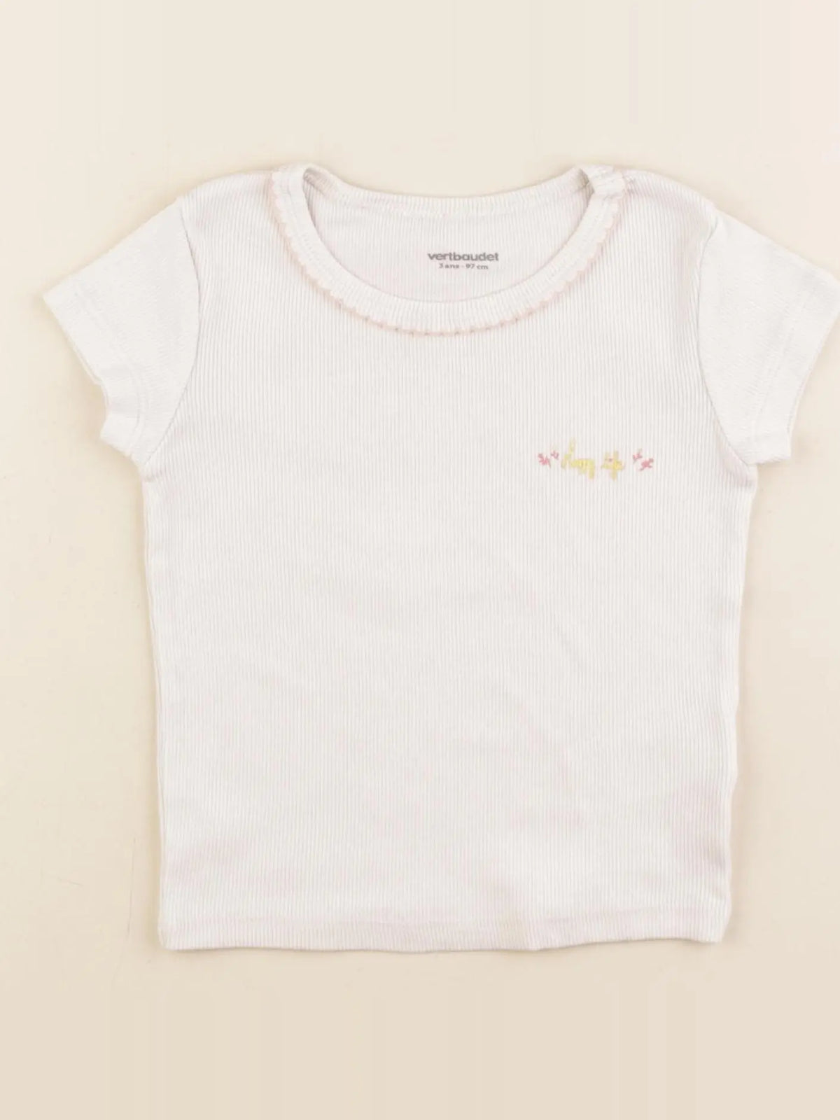 Vertbaudet - maillot de corps blanc - 3 ans