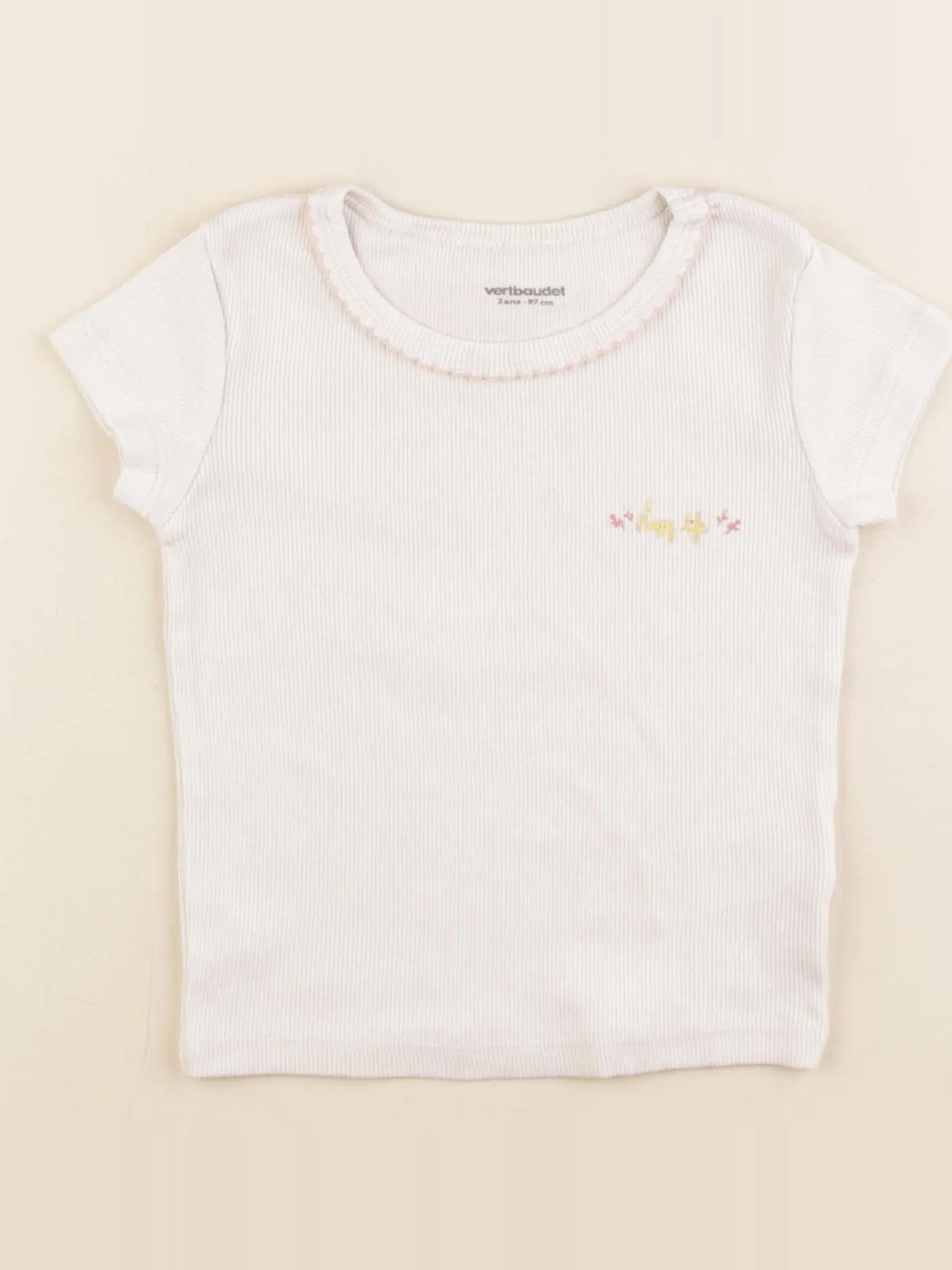 Vertbaudet - maillot de corps blanc - 3 ans