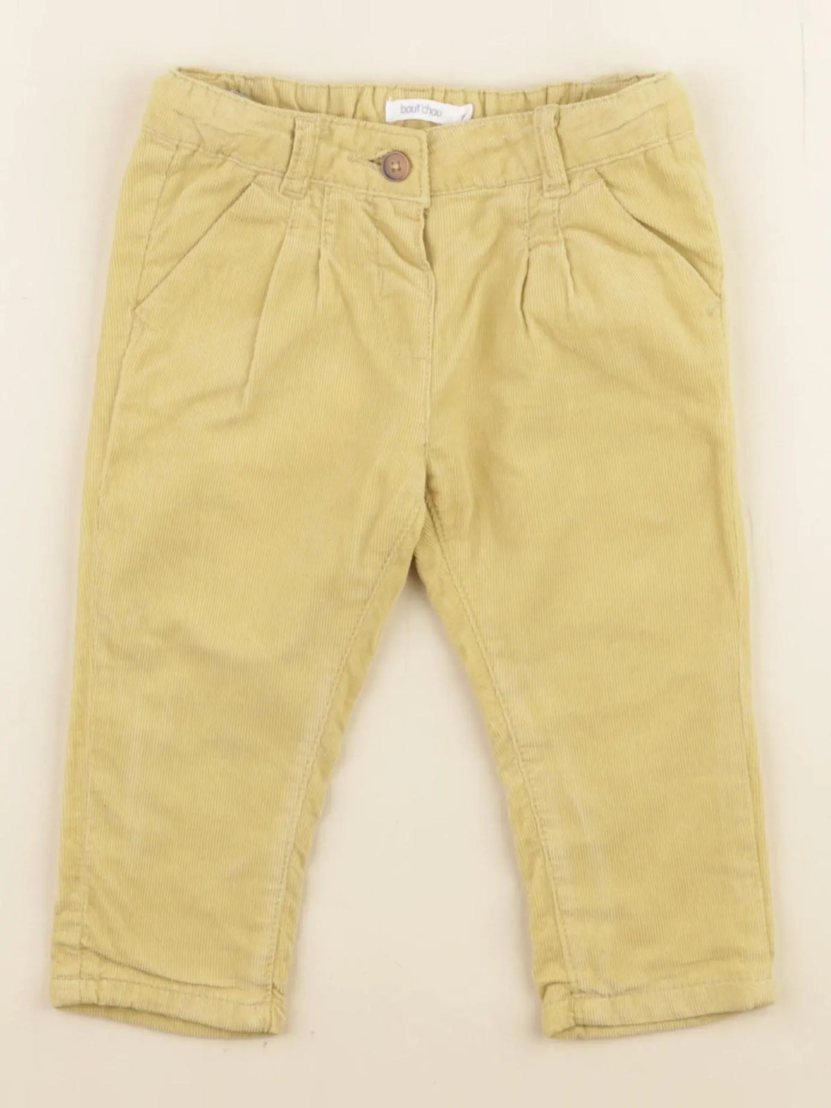 Boutchou - pantalon jaune - 9 mois