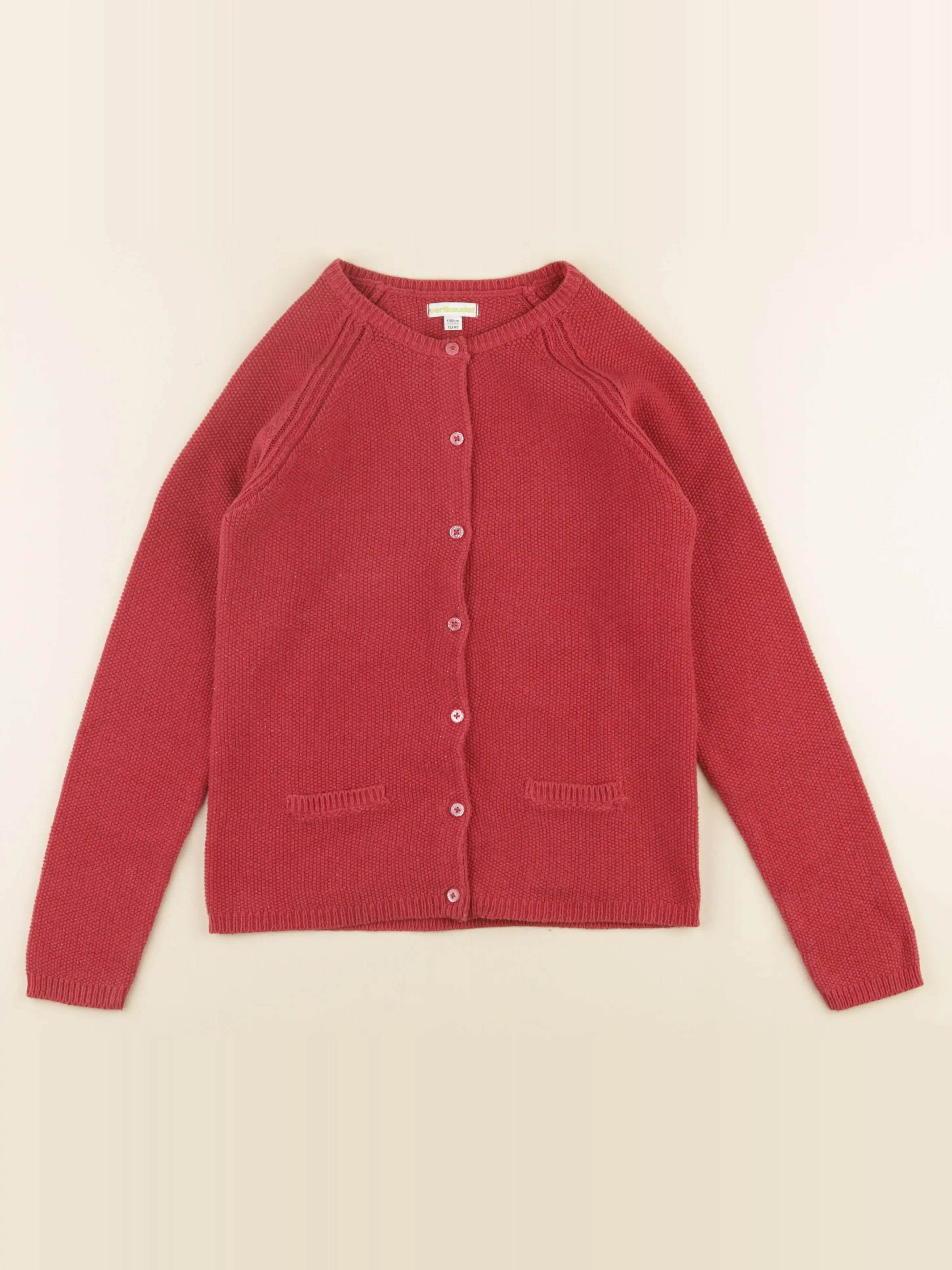 Vertbaudet - gilet rose - 12 ans