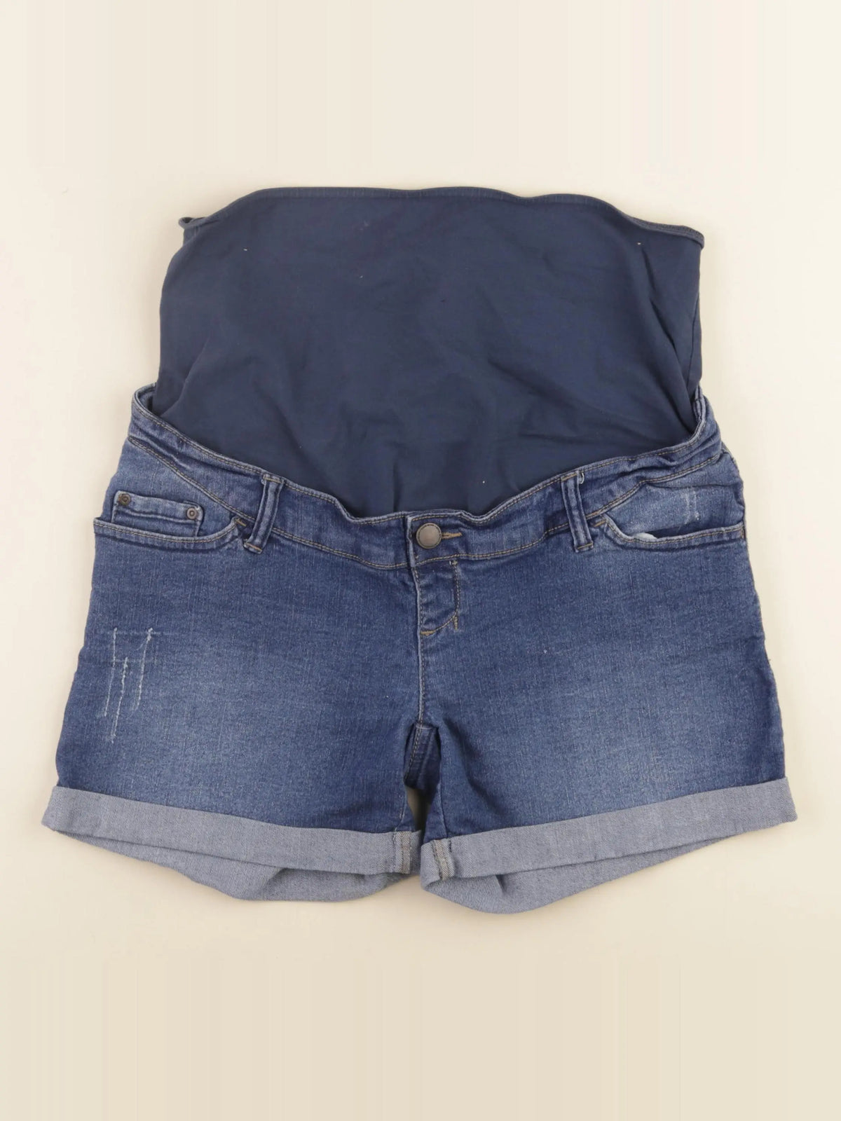 Kiabi - short grossesse bleu - 40
