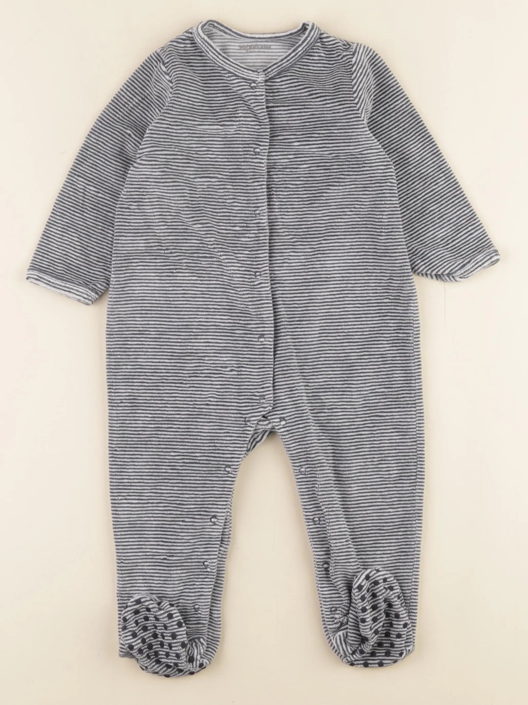 Vertbaudet - pyjama velours bleu - 18 mois