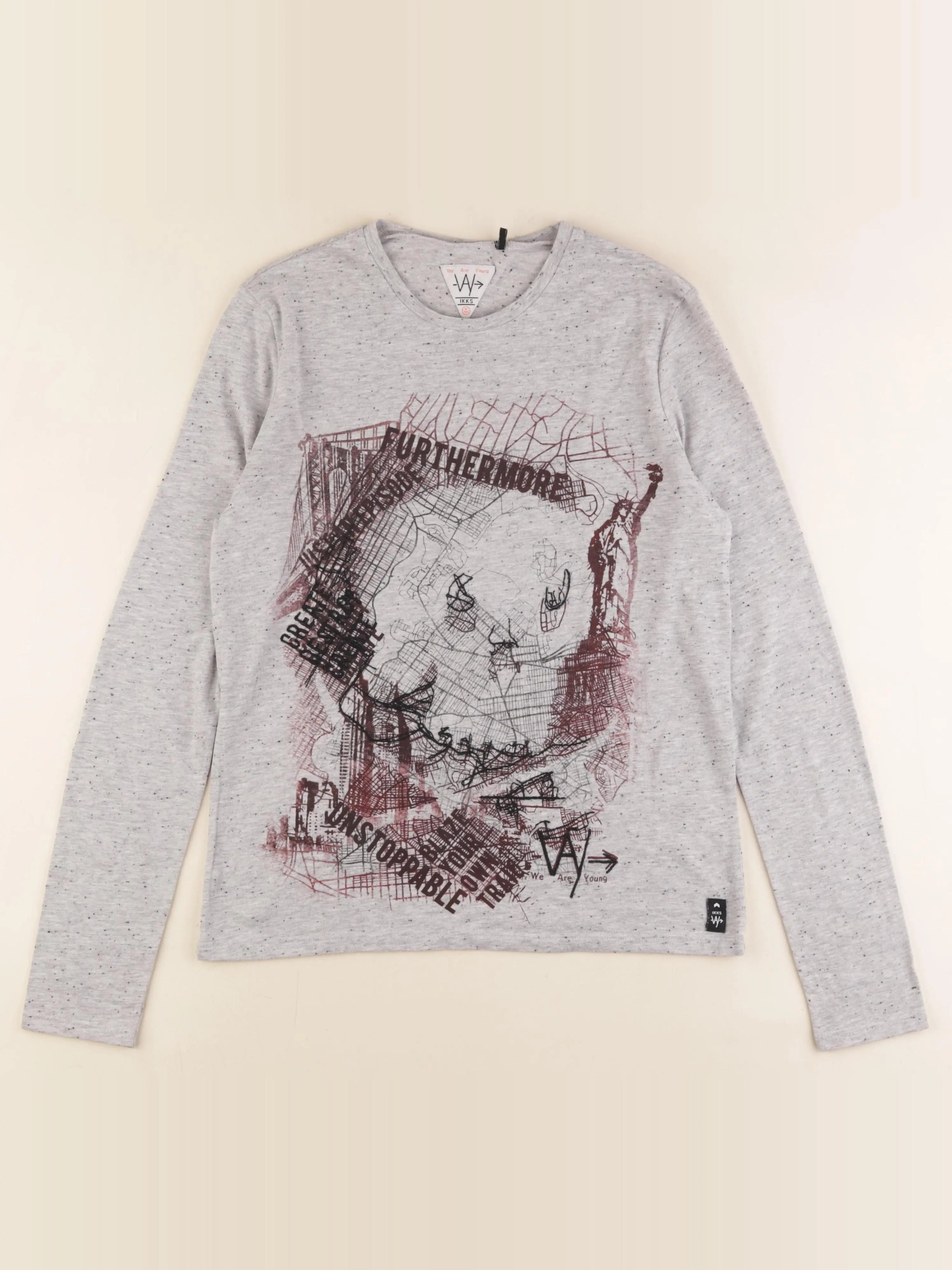 IKKS - tee-shirt gris - 14 ans