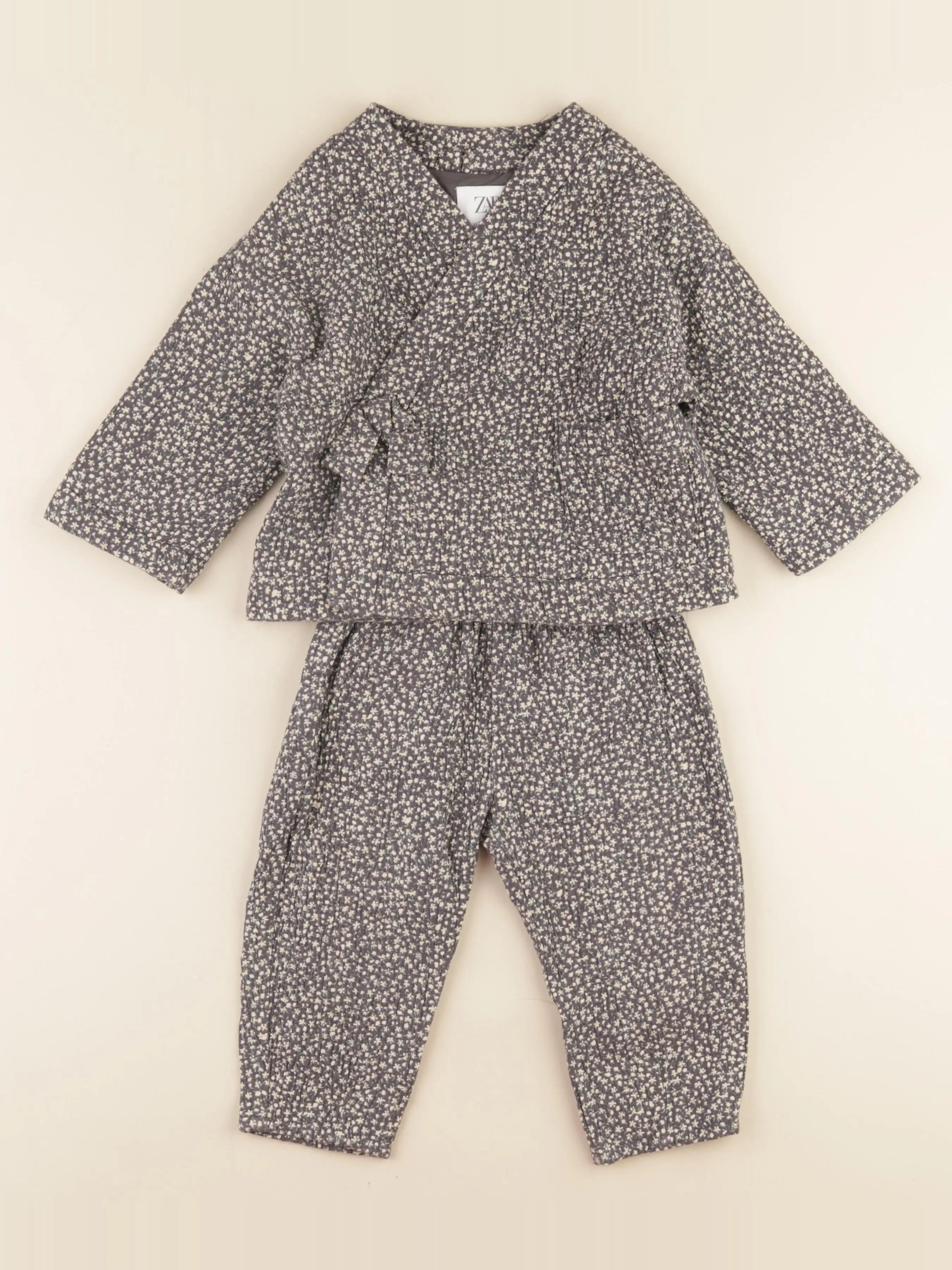 Zara - ensemble gris - 18/24 mois