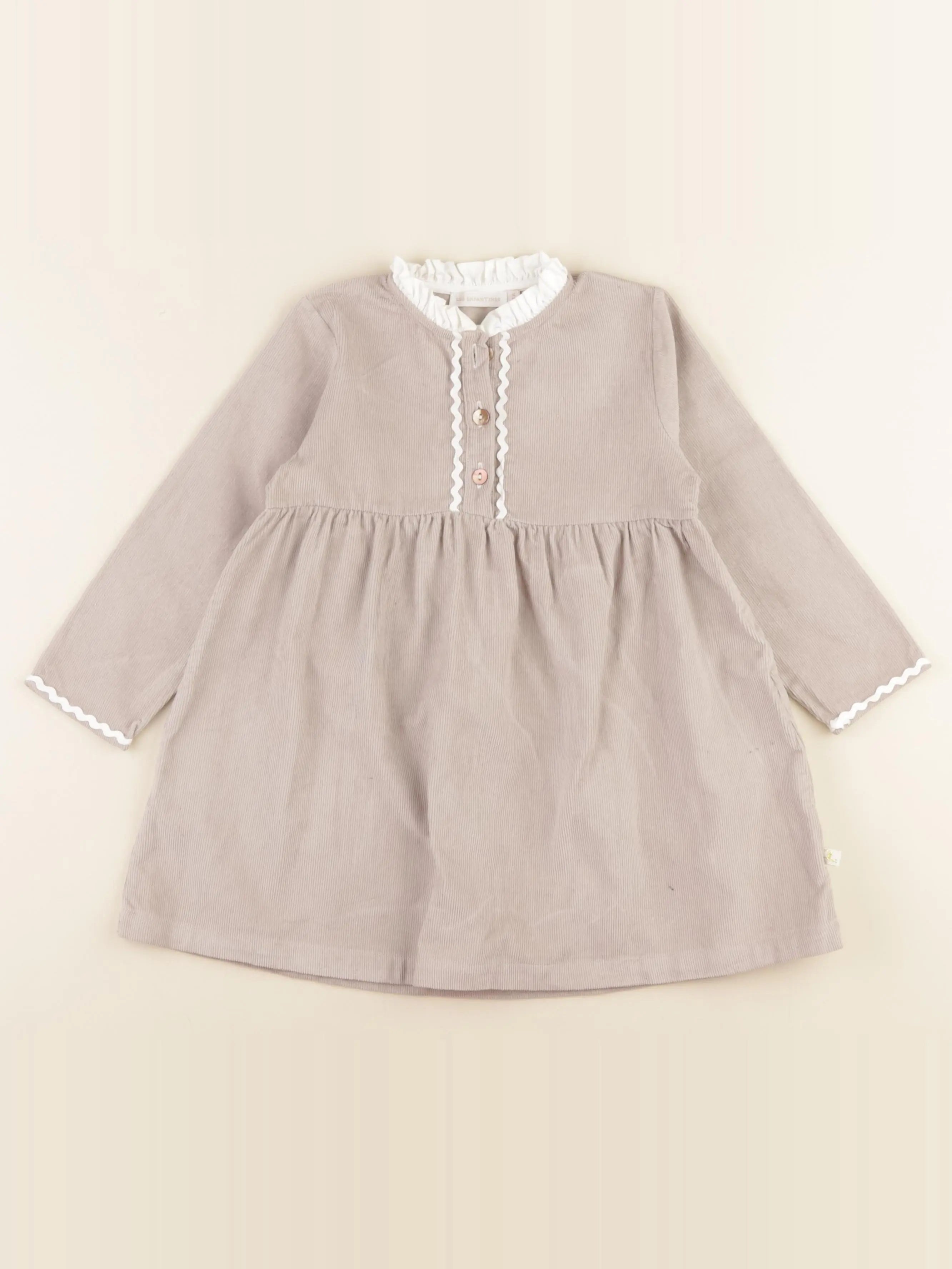Les Enfantines - robe beige - 3 ans