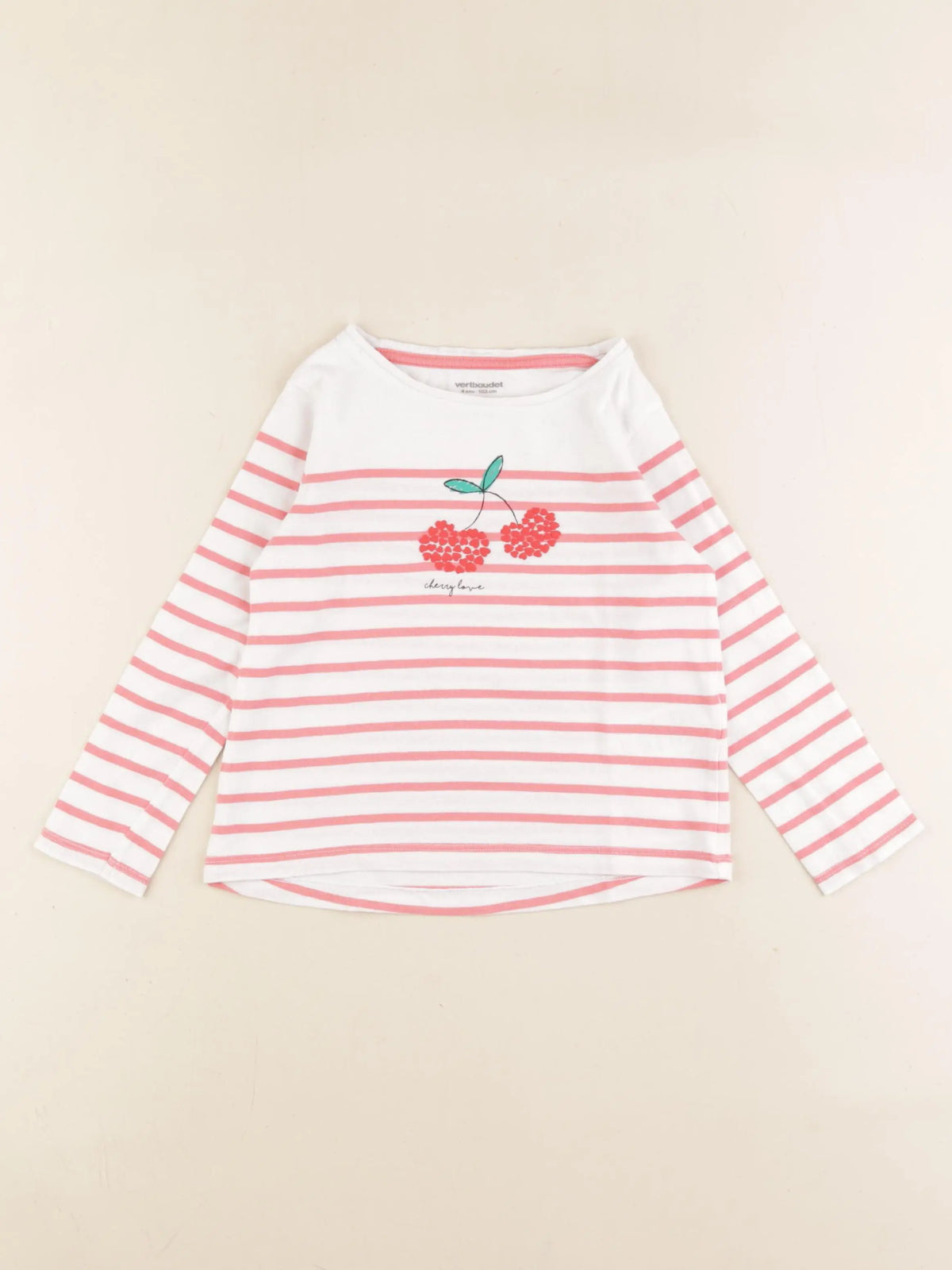 Vertbaudet - tee-shirt blanc - 4 ans