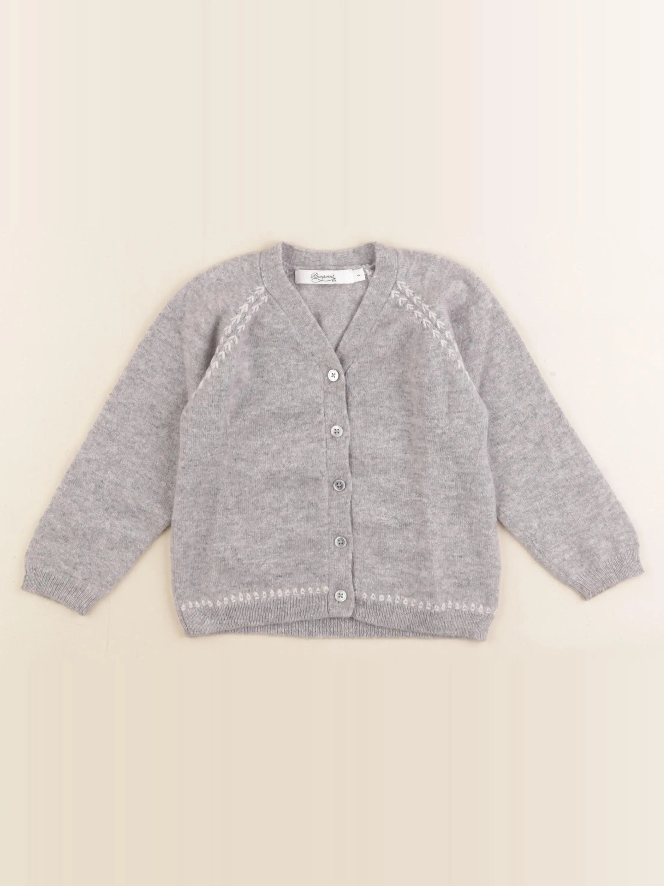 Bonpoint - gilet gris - 2 ans