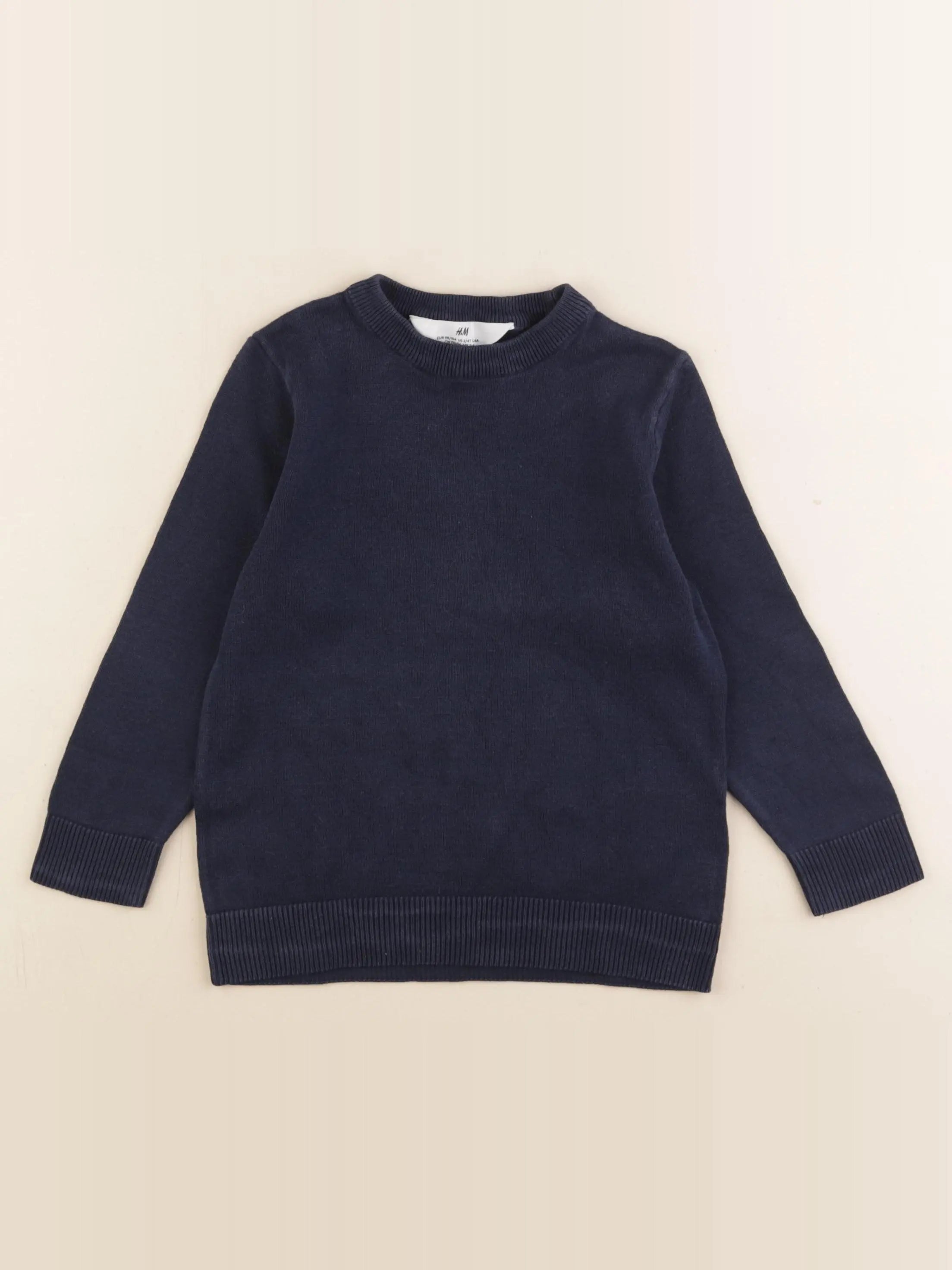 H&M - pull bleu - 3/4 ans