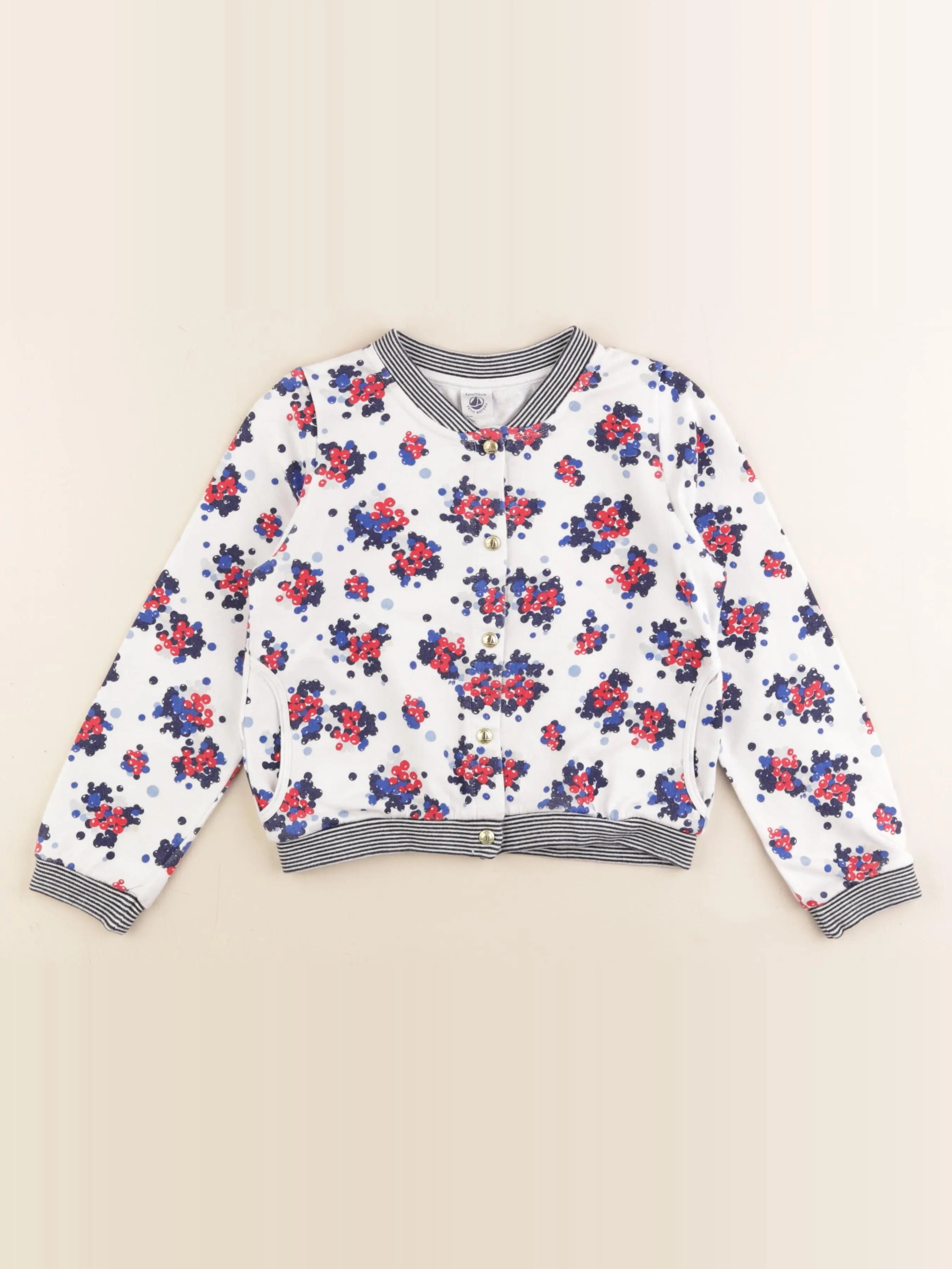 Petit Bateau - sweat blanc - 6 ans