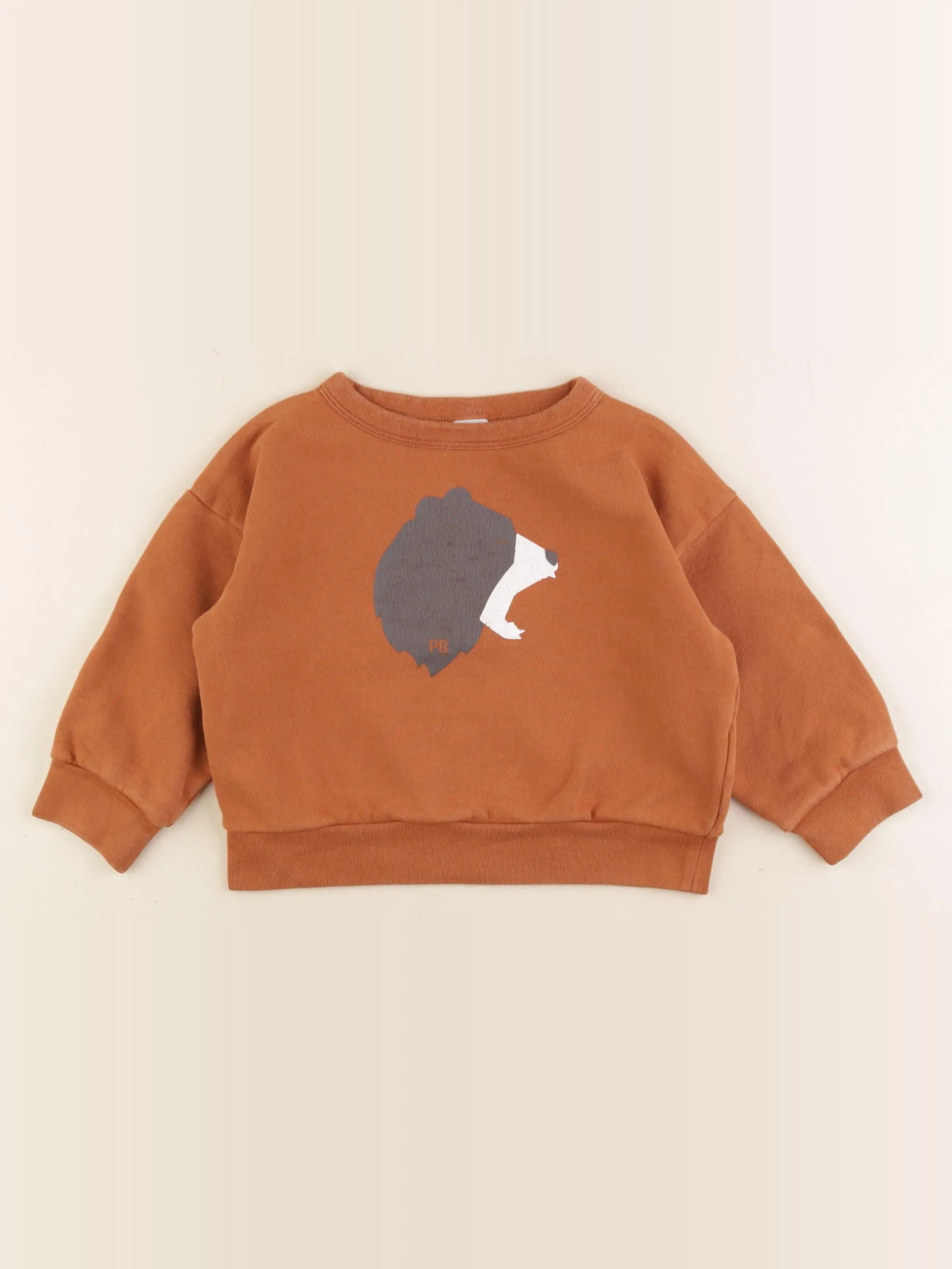 Petit Bateau - sweat marron - 3 ans