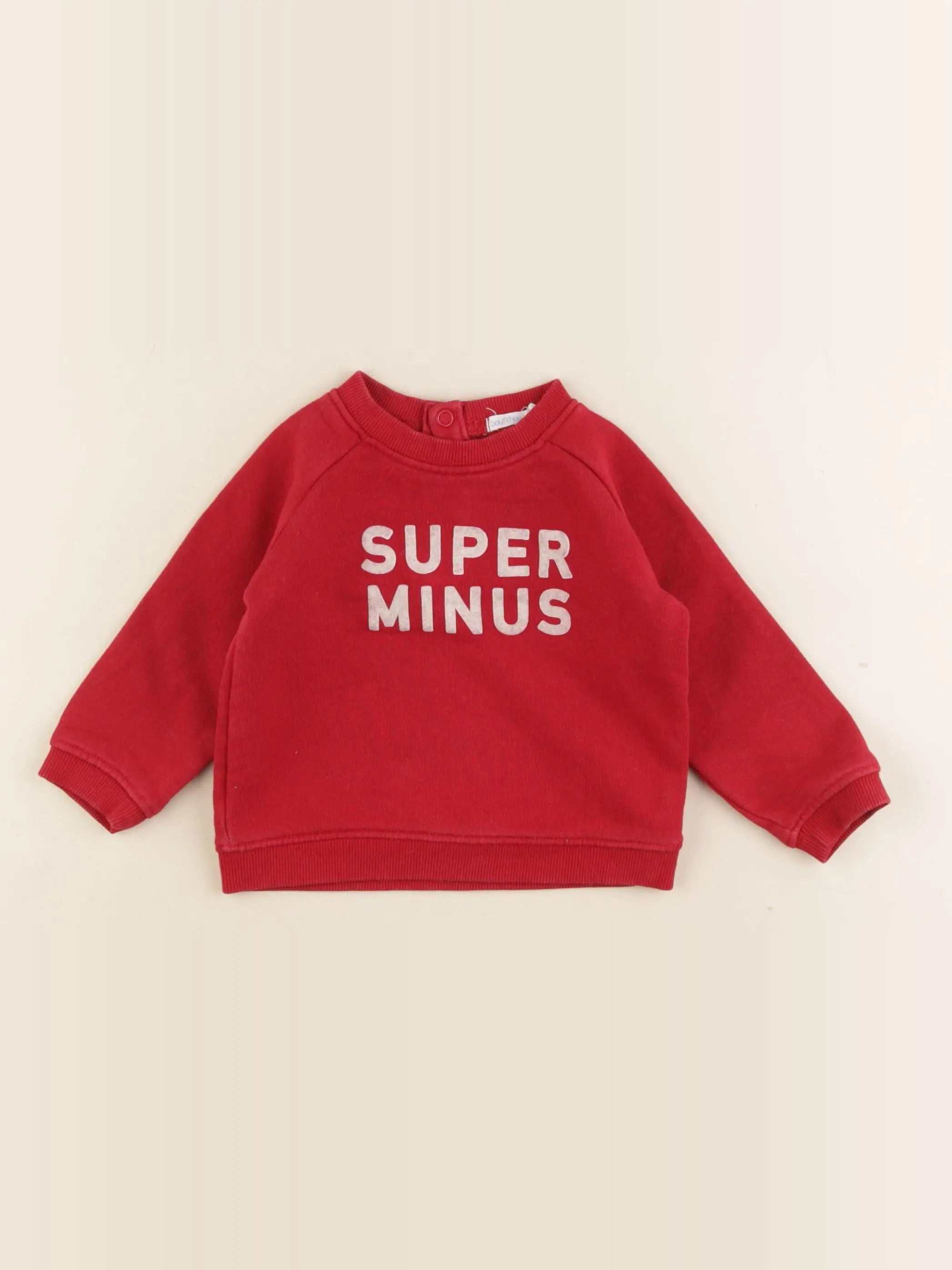 Boutchou - sweat rouge - 12 mois