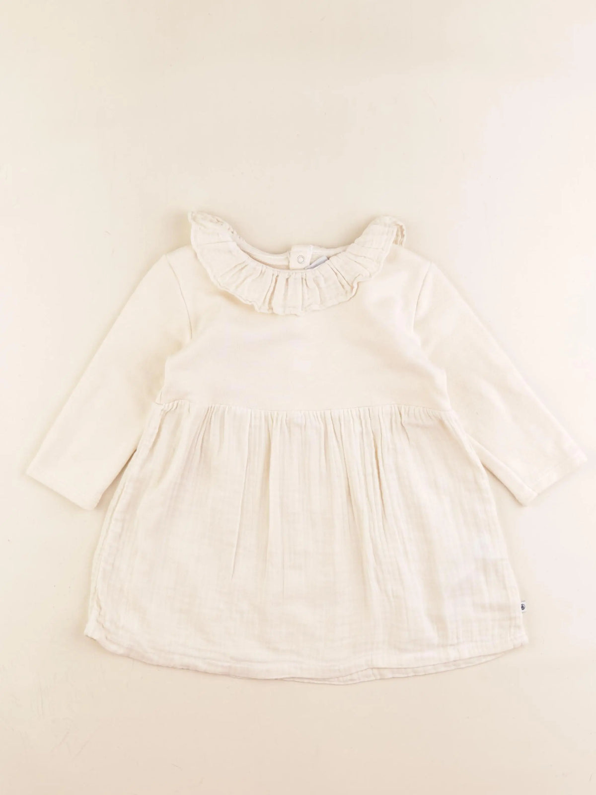 Petit Bateau - robe beige - 24 mois