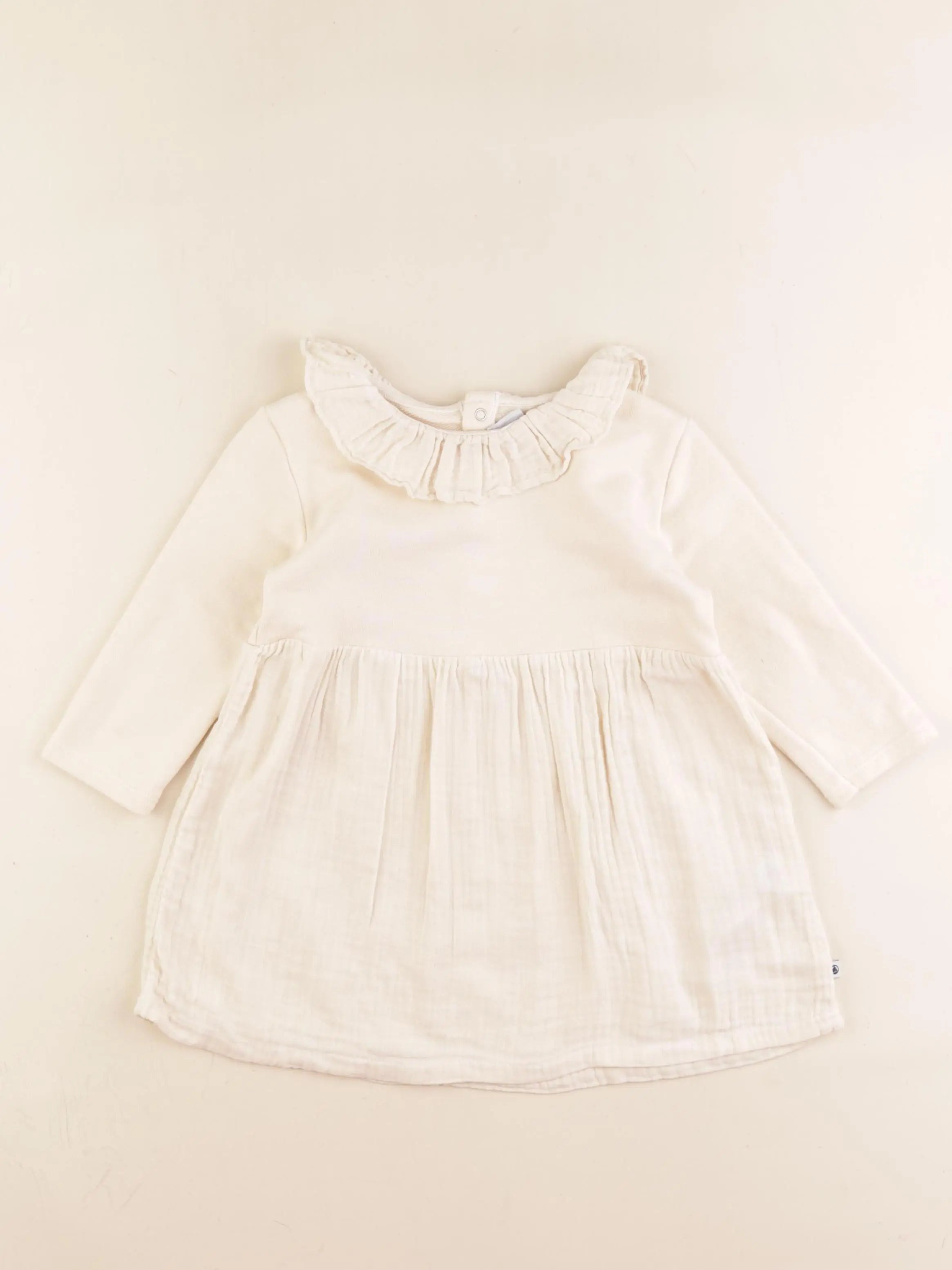 Petit Bateau - robe beige - 24 mois