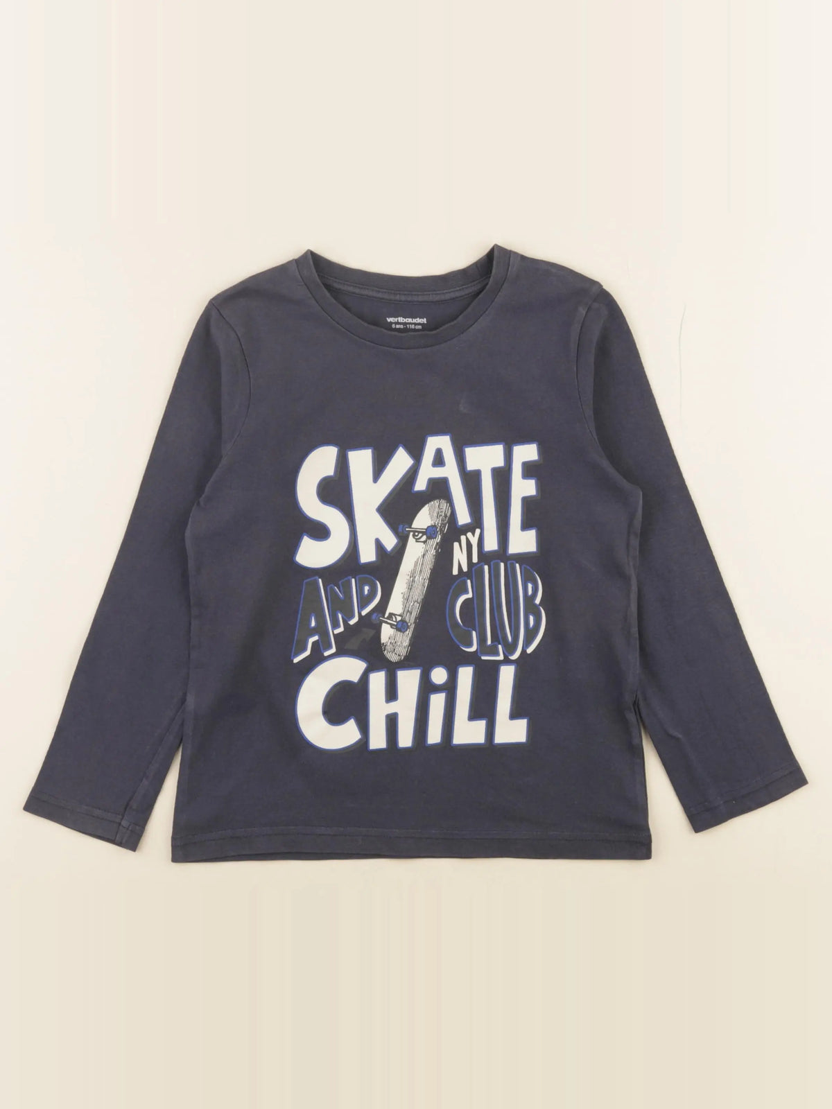 Vertbaudet - tee-shirt bleu - 6 ans