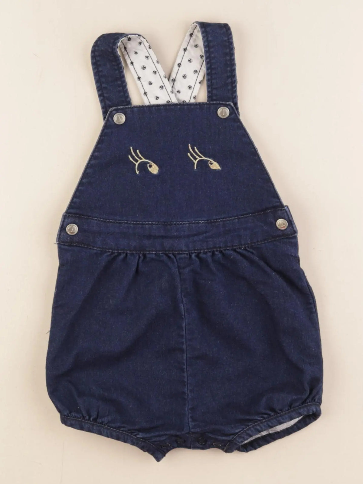 Petit Bateau - salopette bleu - 12 mois