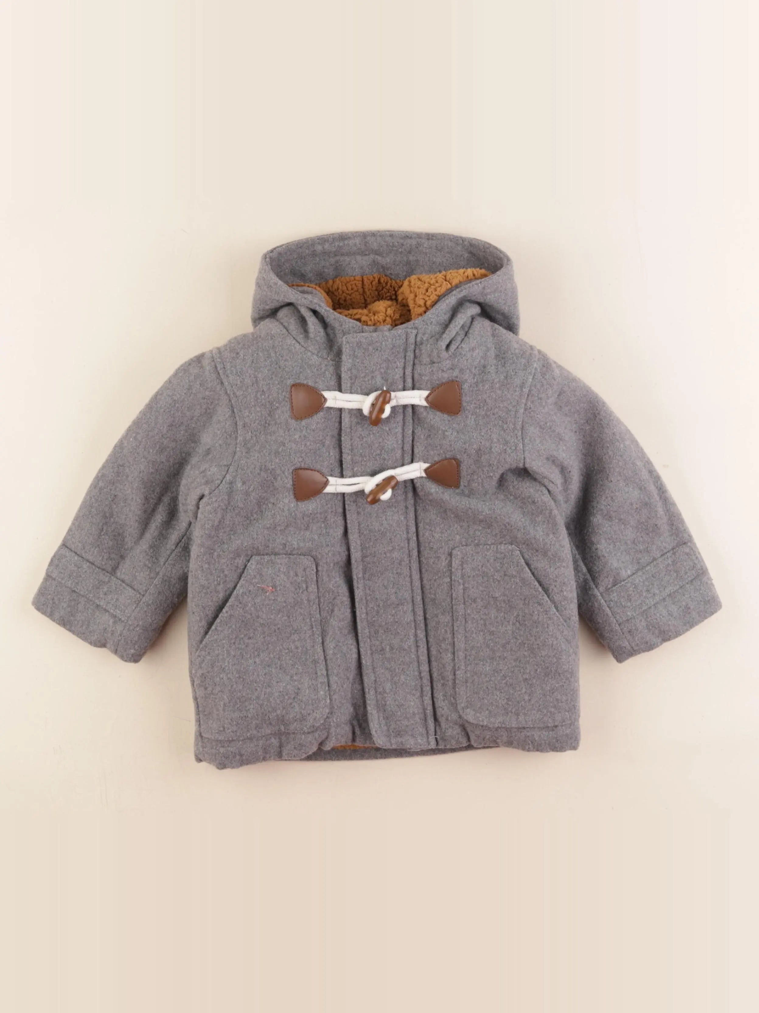 Vertbaudet - manteau gris - 18 mois