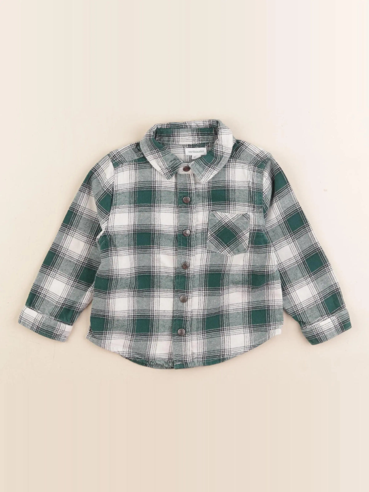 Vertbaudet - chemise vert - 18 mois