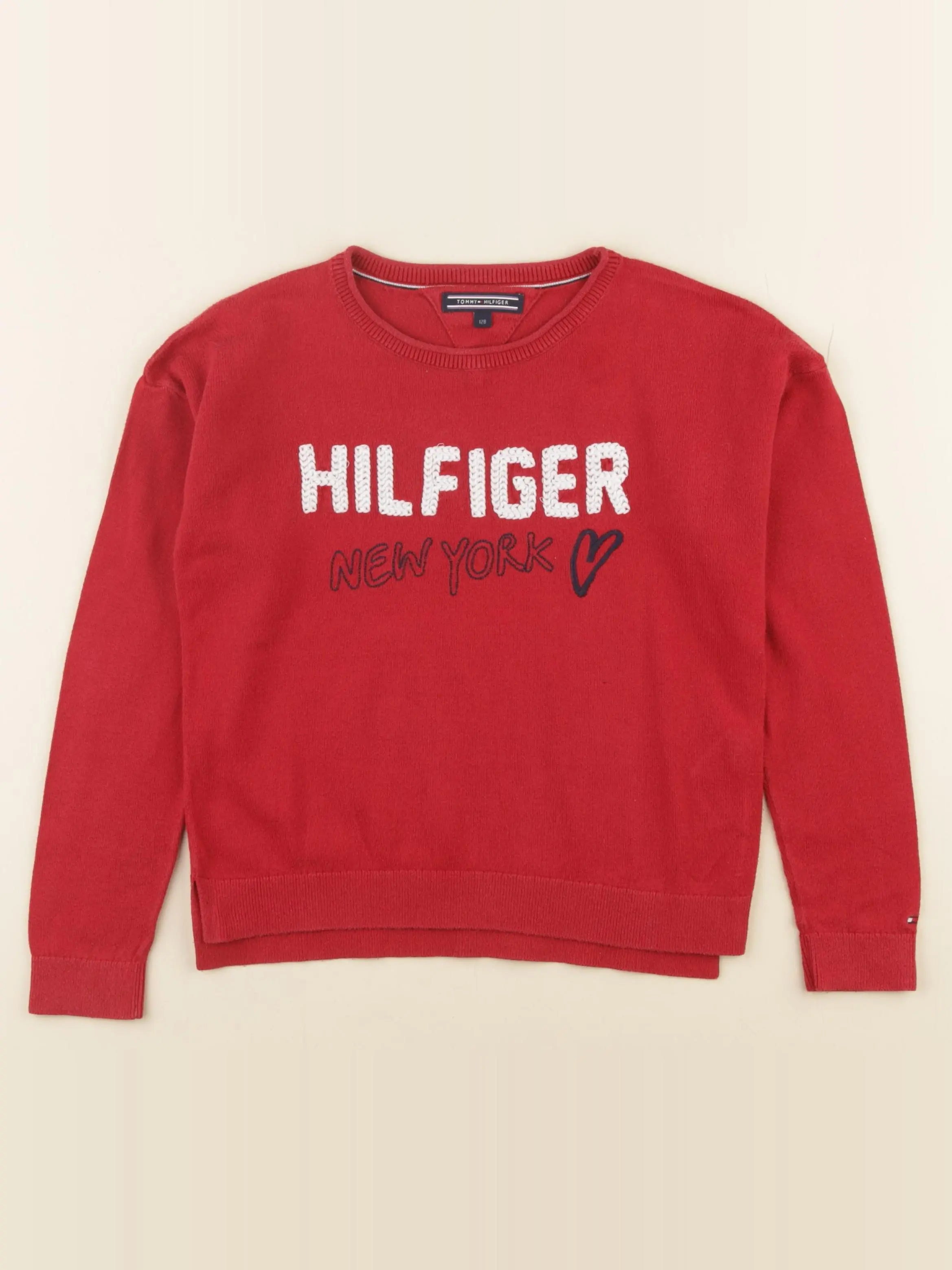 Tommy Hilfiger - pull rouge - 8 ans