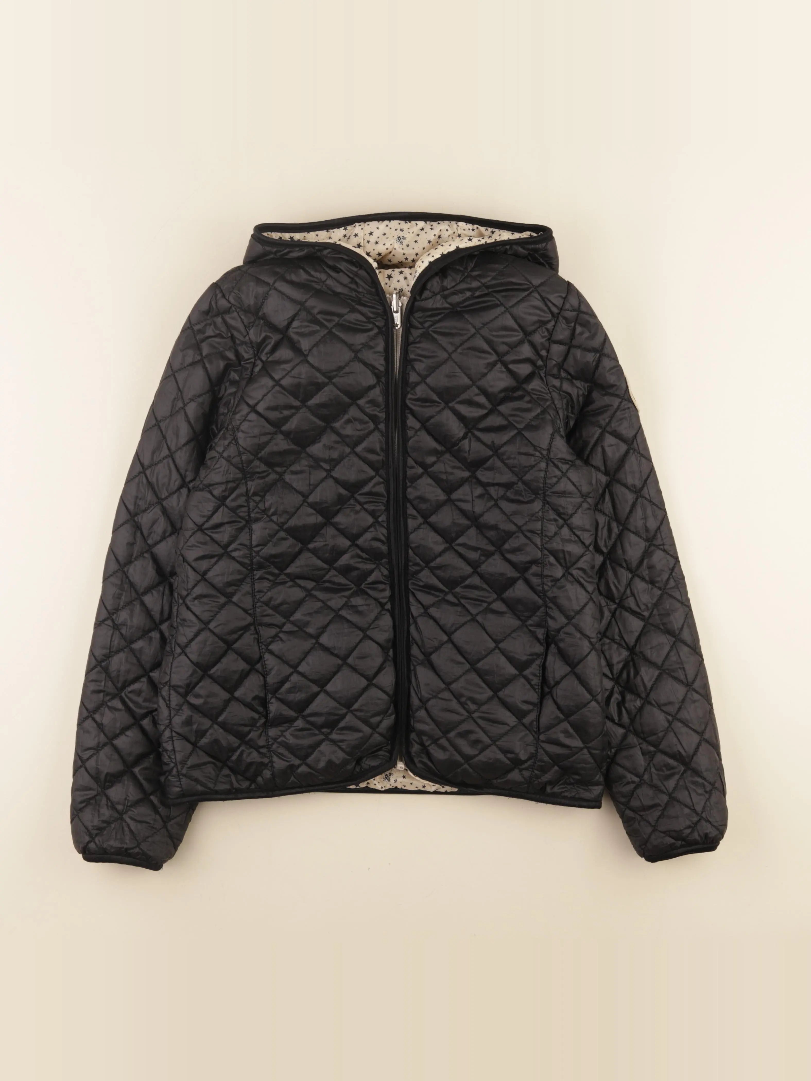 IKKS - doudoune réversible noir, beige - 12 ans