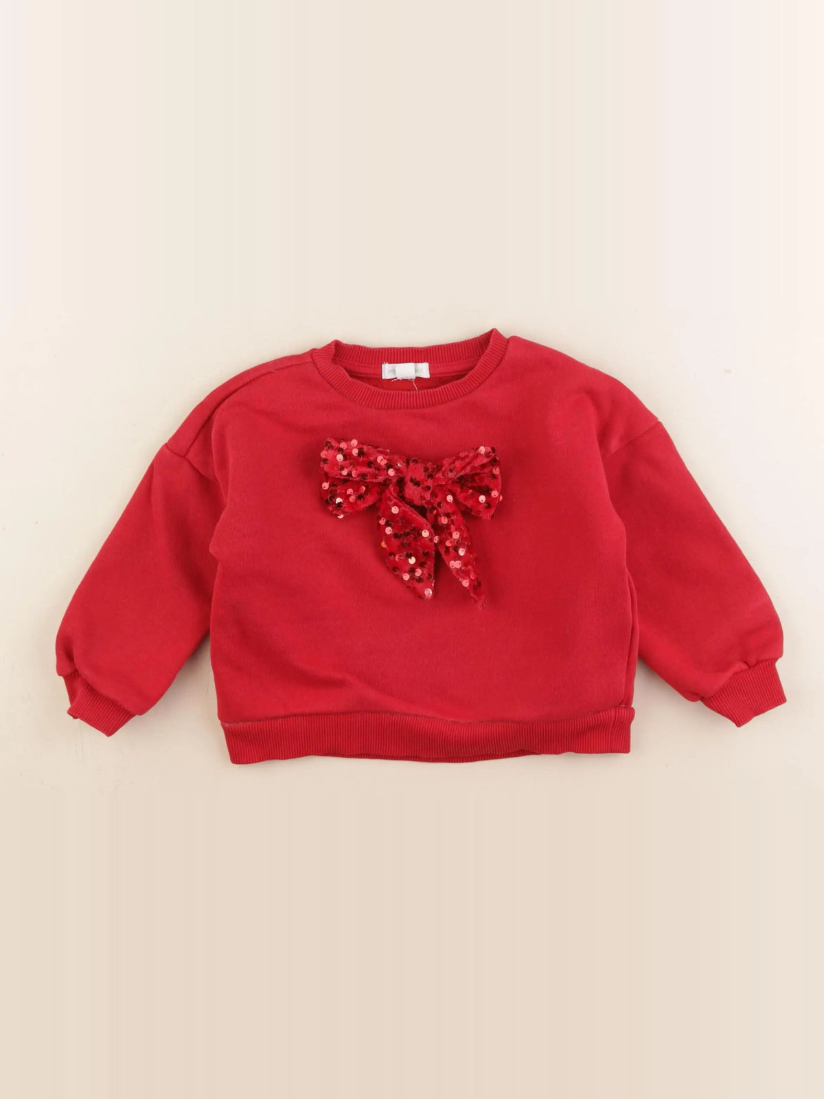 Vertbaudet - sweat rouge - 3 ans