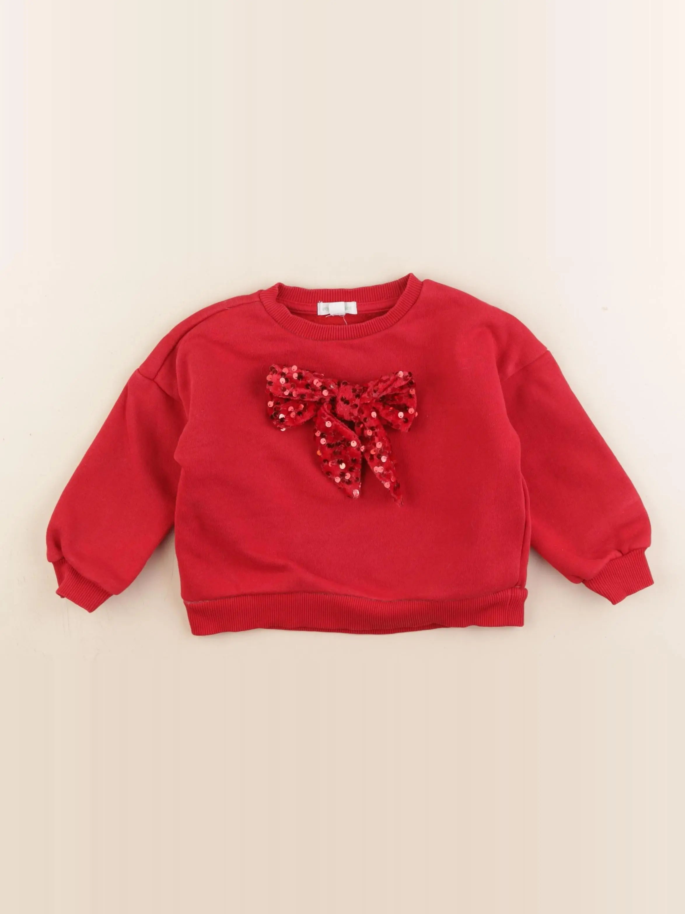 Vertbaudet - sweat rouge - 3 ans