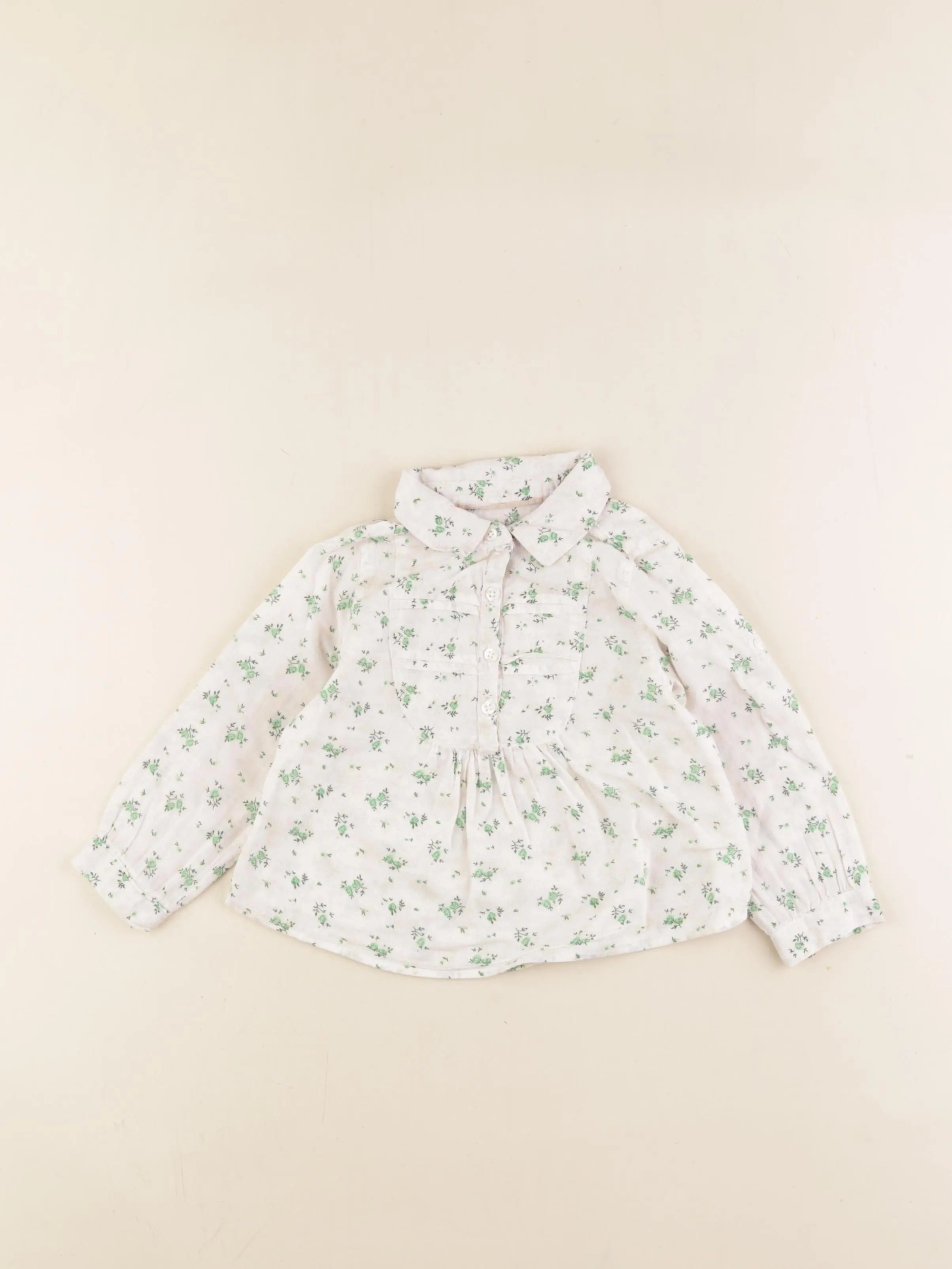 Zara - chemise blanc - 12/18 mois