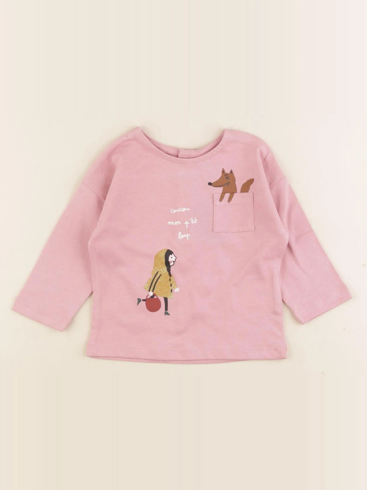Boutchou - tee-shirt rose - 6 mois