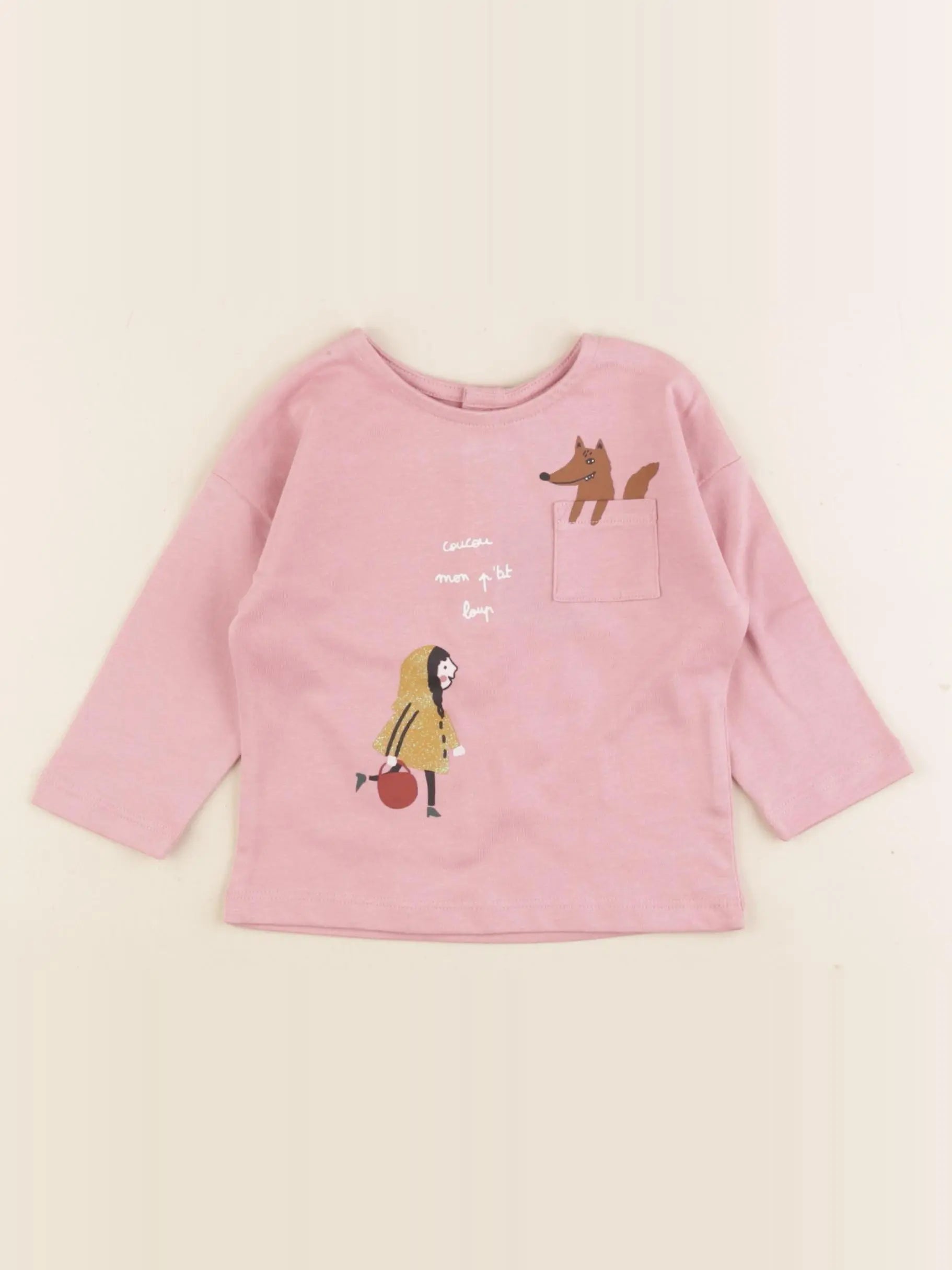 Boutchou - tee-shirt rose - 6 mois