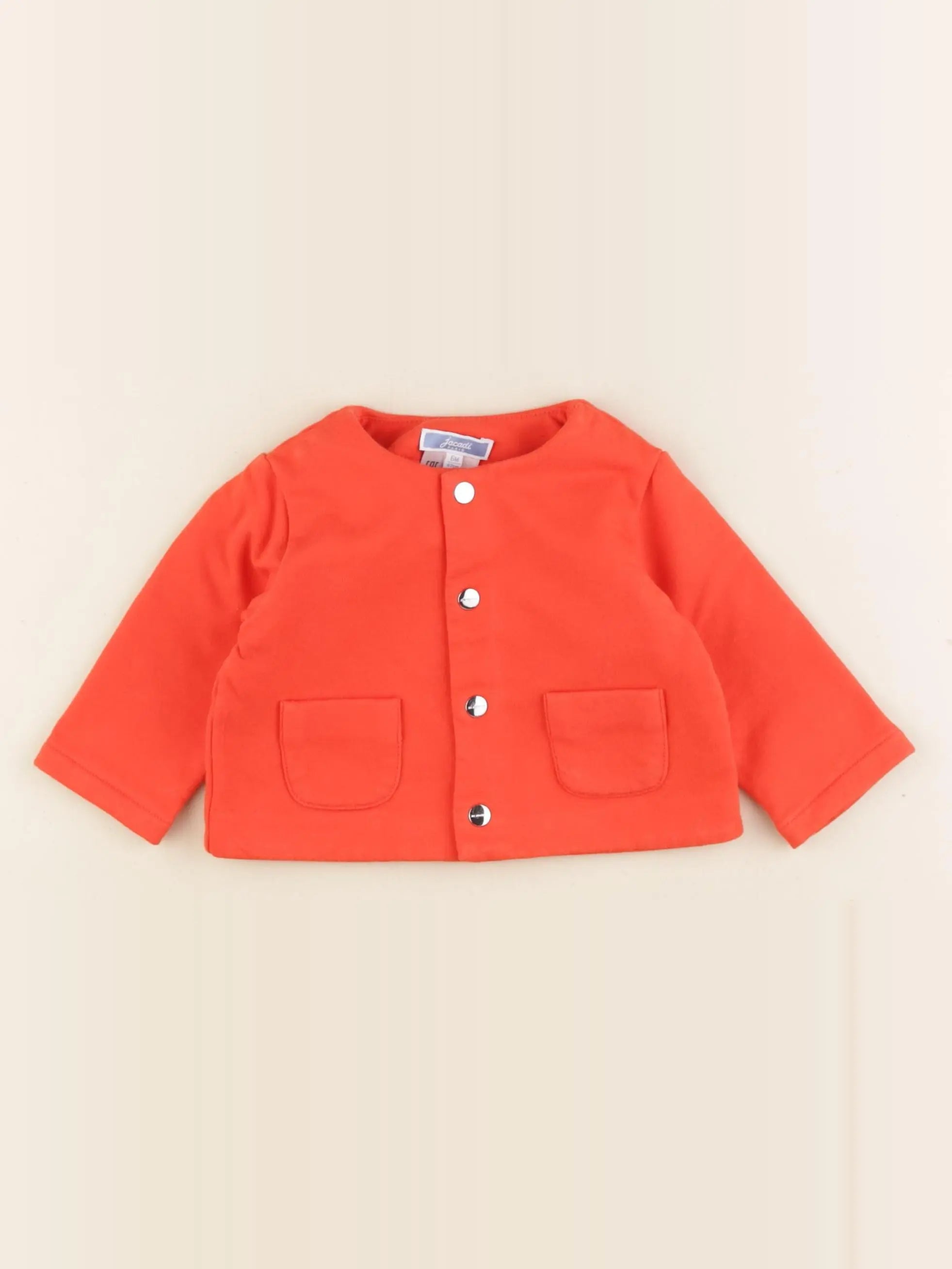 Jacadi - sweat orange - 6 mois