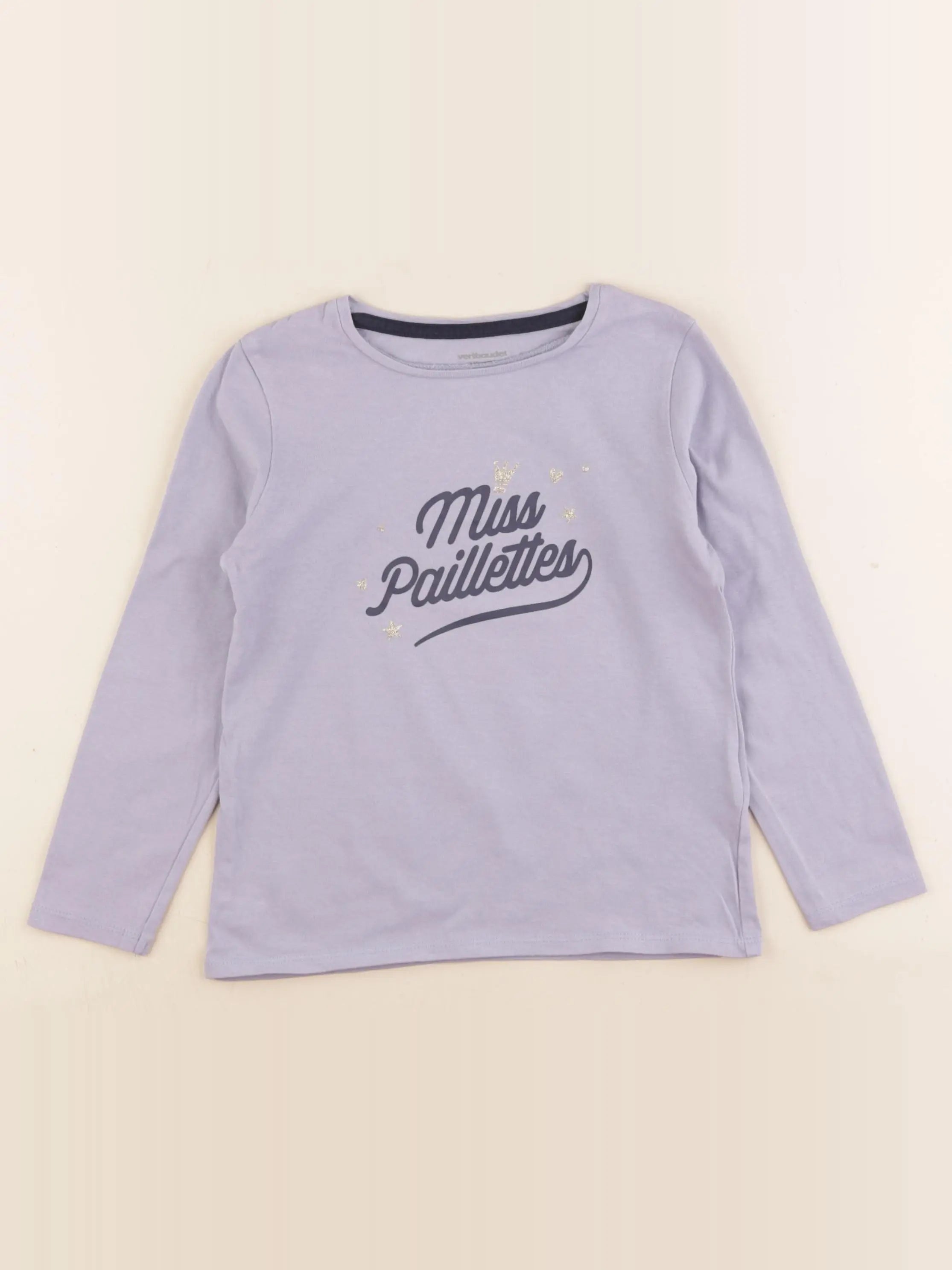 Vertbaudet - tee-shirt bleu, or - 6 ans