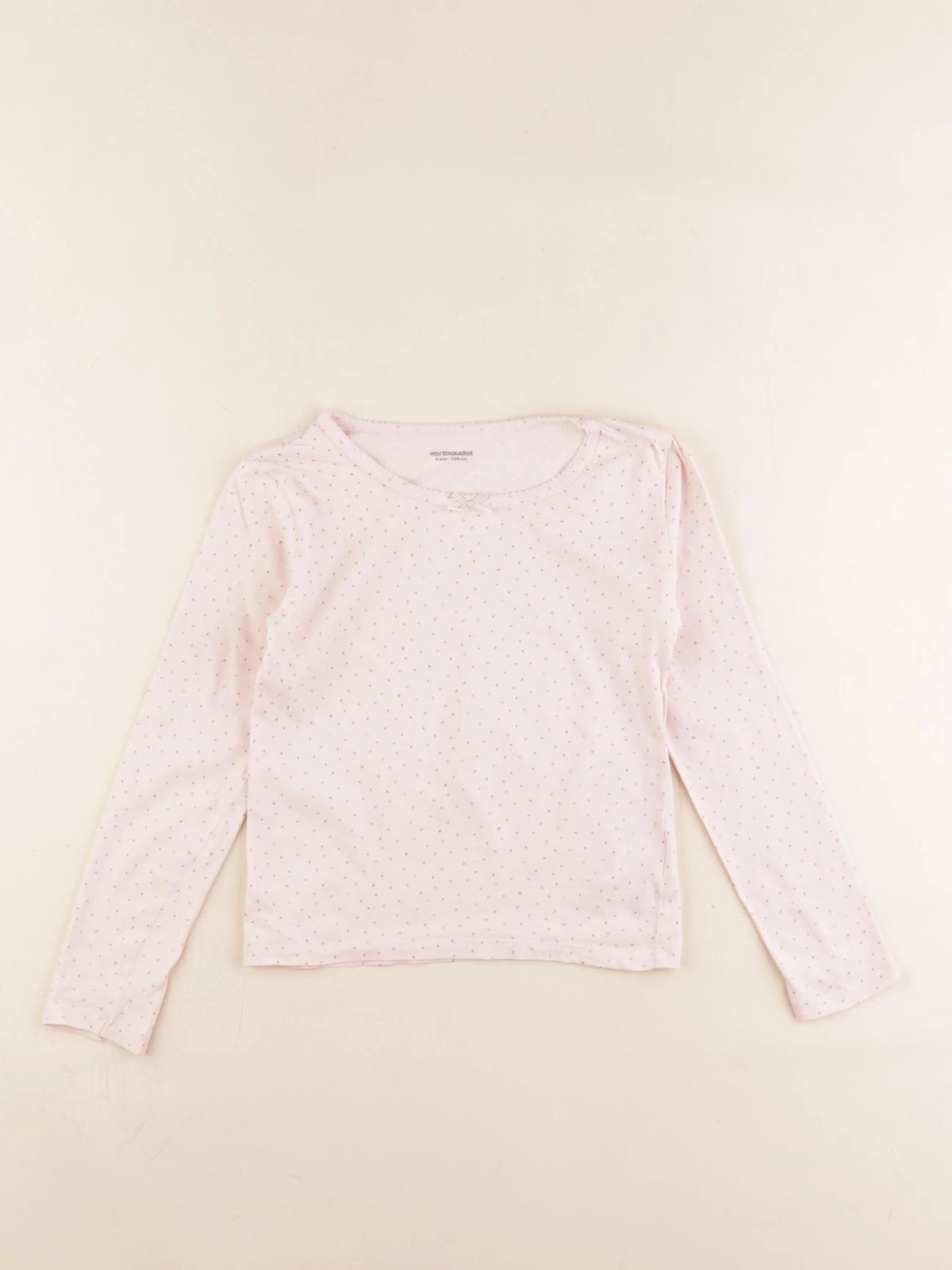 Vertbaudet - maillot de corps or, rose - 8 ans