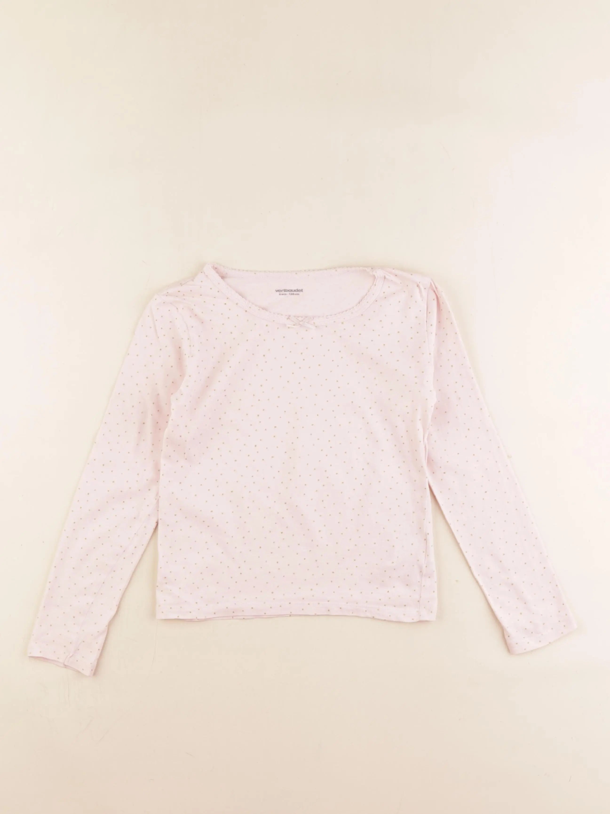 Vertbaudet - maillot de corps or, rose - 8 ans
