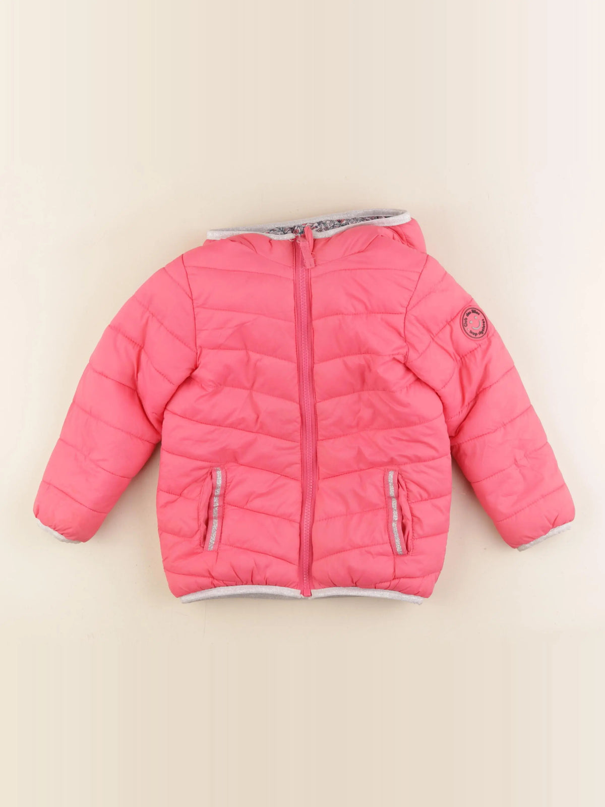 Vertbaudet - doudoune rose - 6 ans