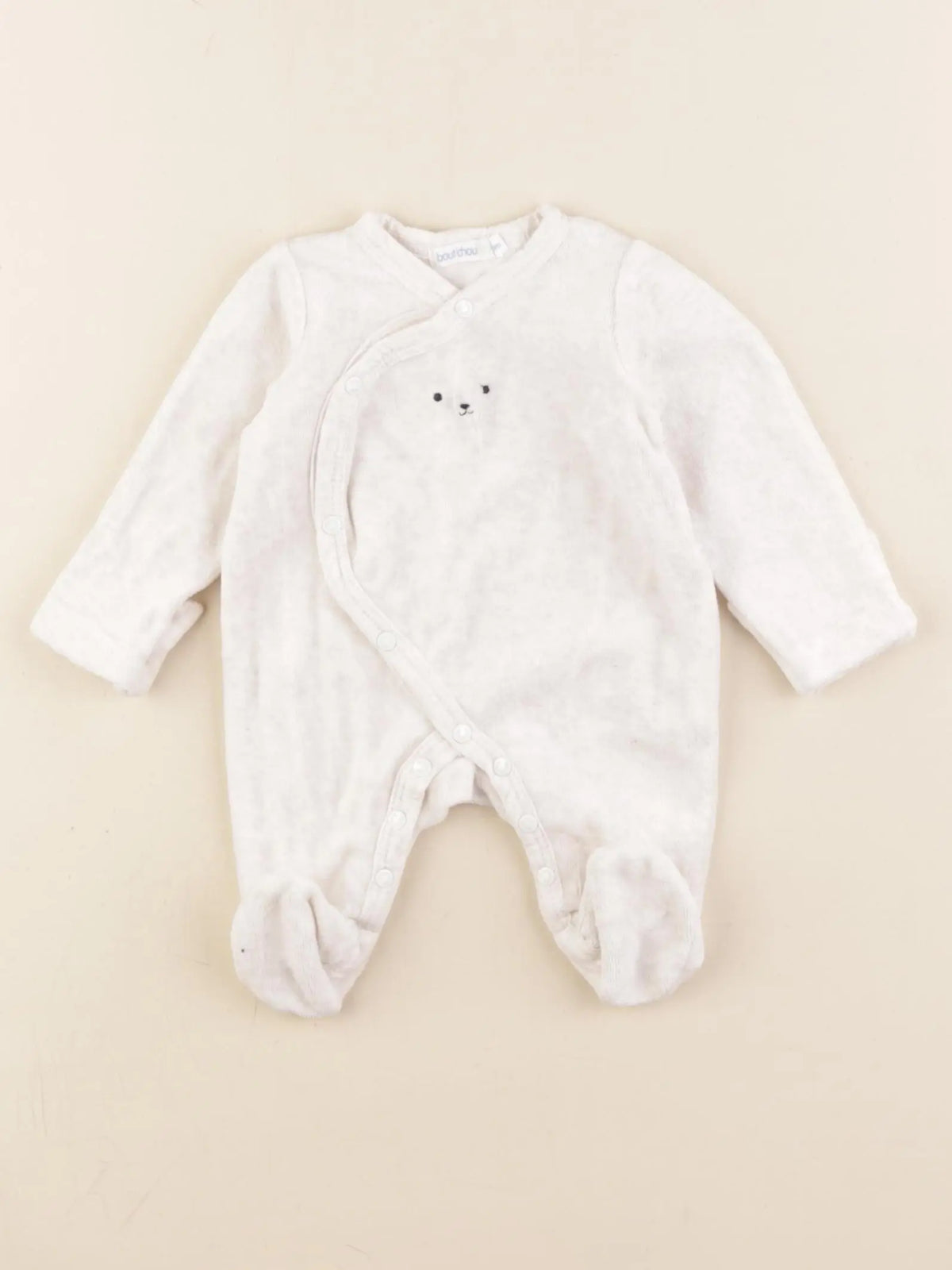 Boutchou - pyjama velours beige - 0 mois