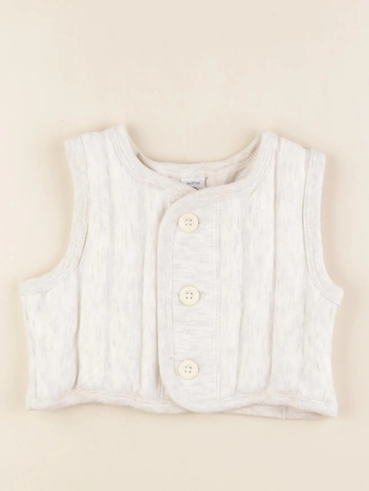 Petit Bateau - gilet beige - 6 mois
