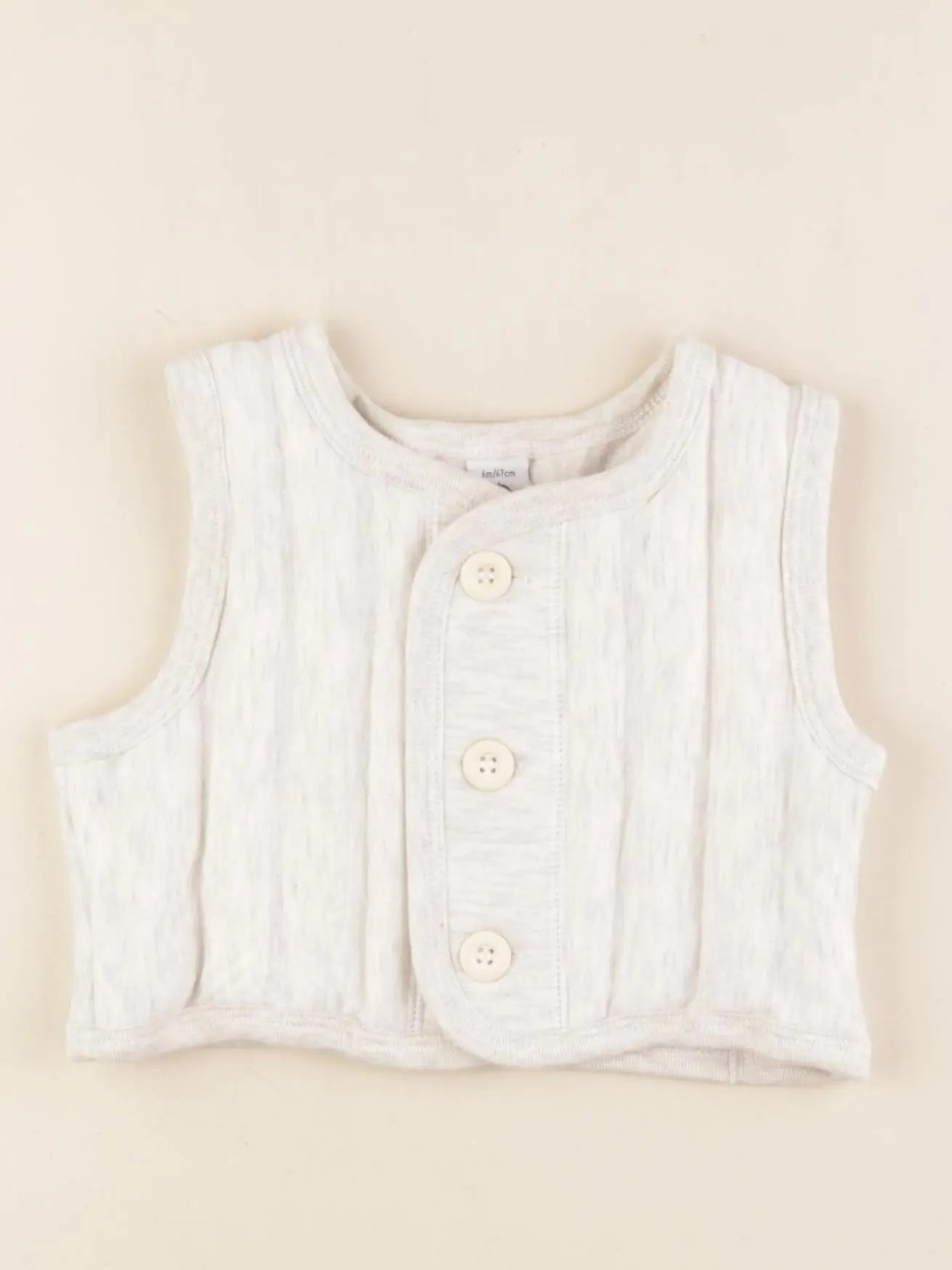 Petit Bateau - gilet beige - 6 mois