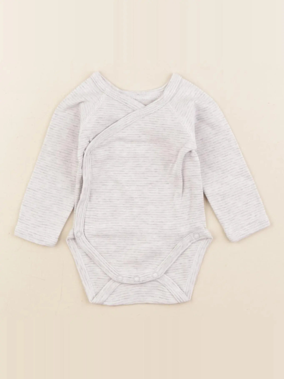 Petit Bateau - body gris - 1 mois