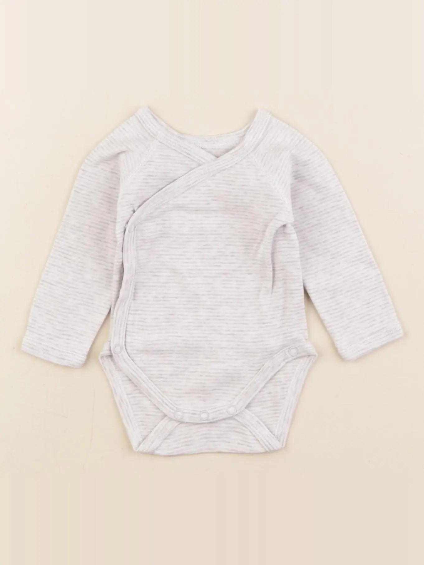 Petit Bateau - body gris - 1 mois