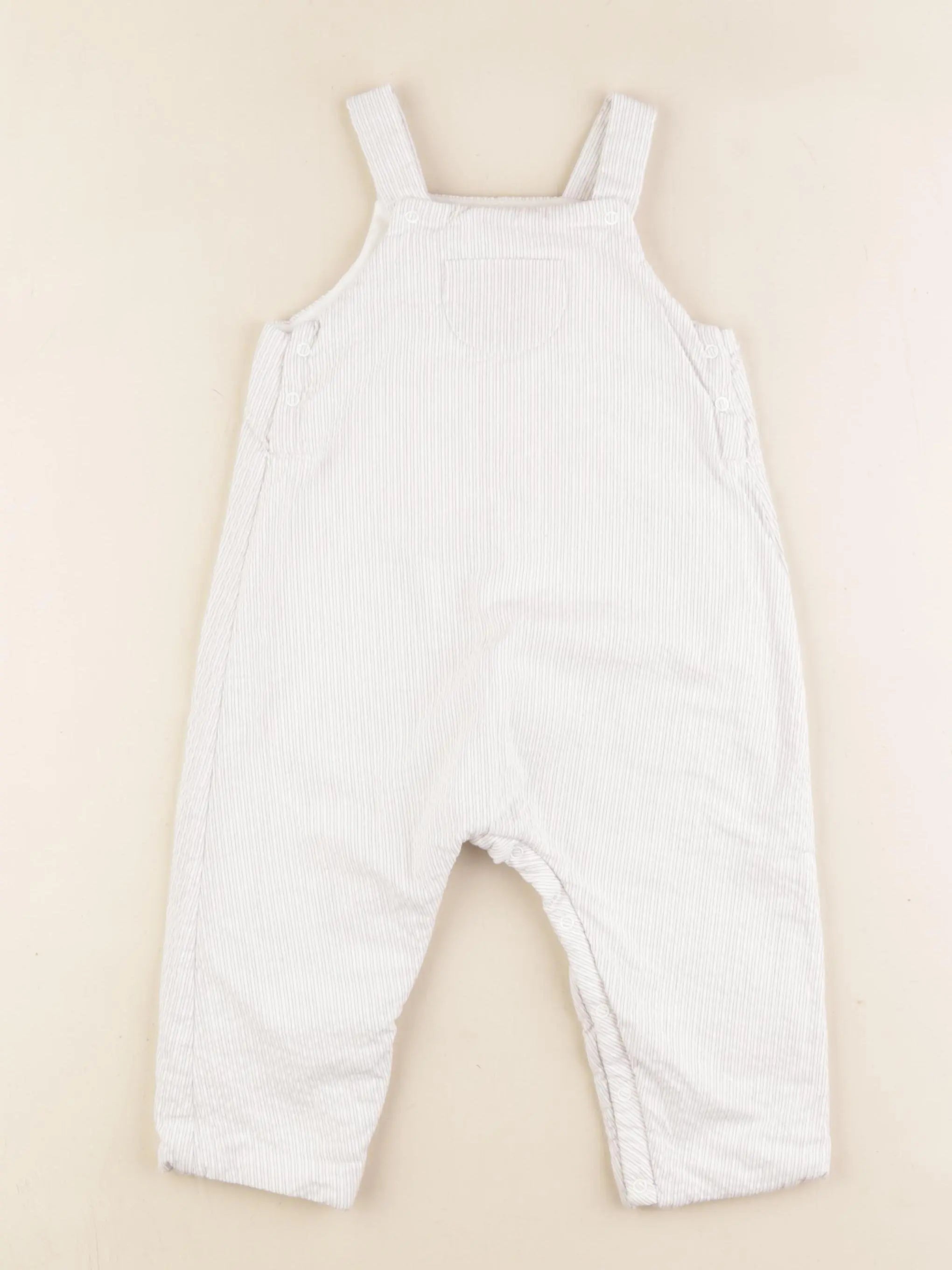 Petit Bateau - salopette blanc - 12 mois