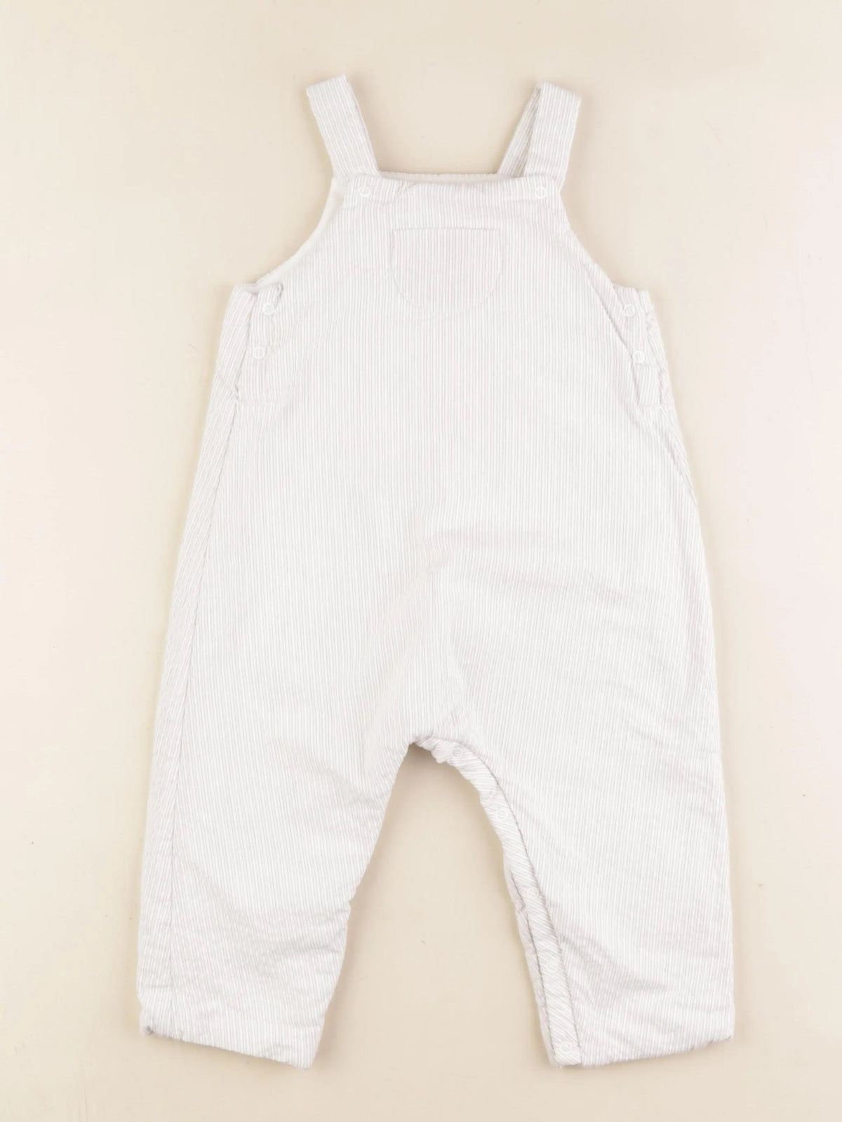 Petit Bateau - salopette blanc - 12 mois