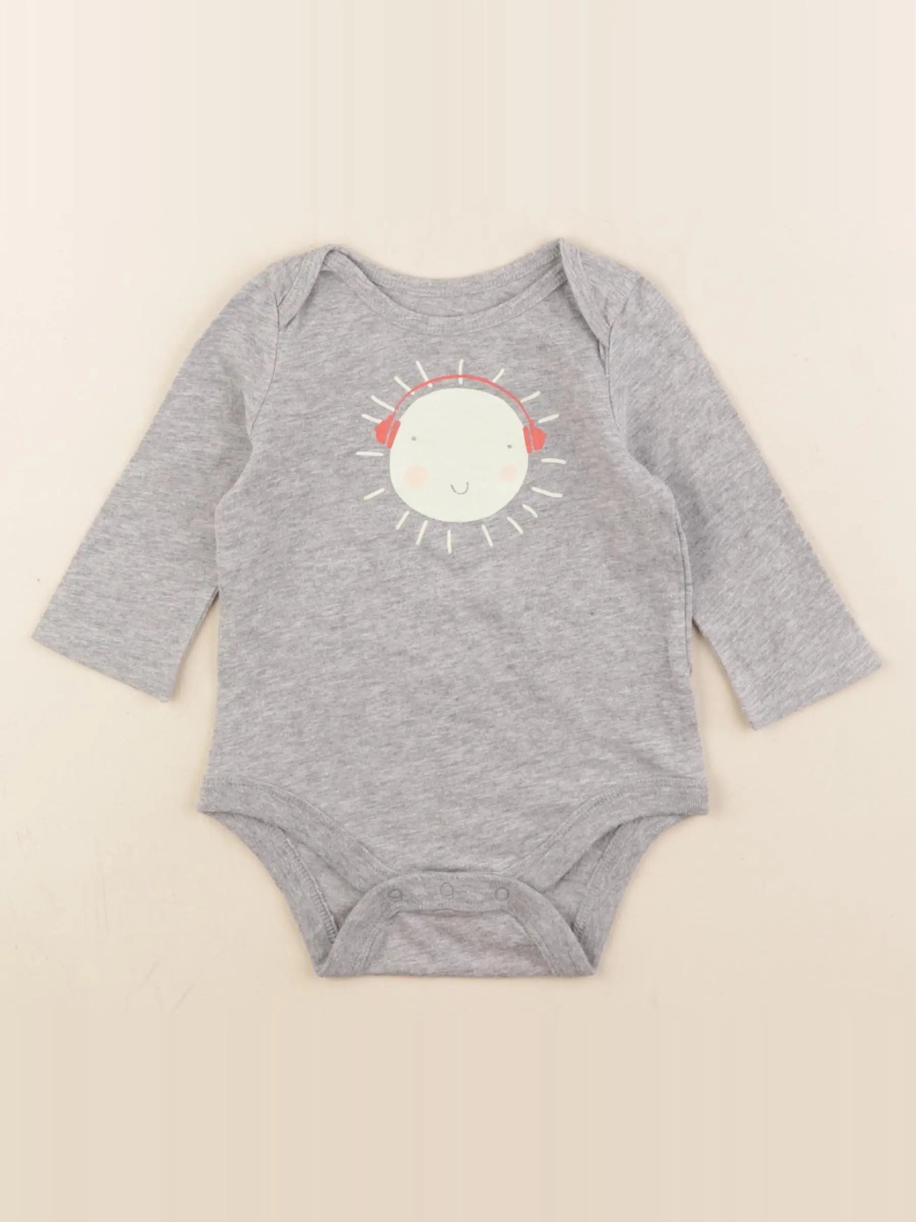 GAP - body gris - 3/6 mois