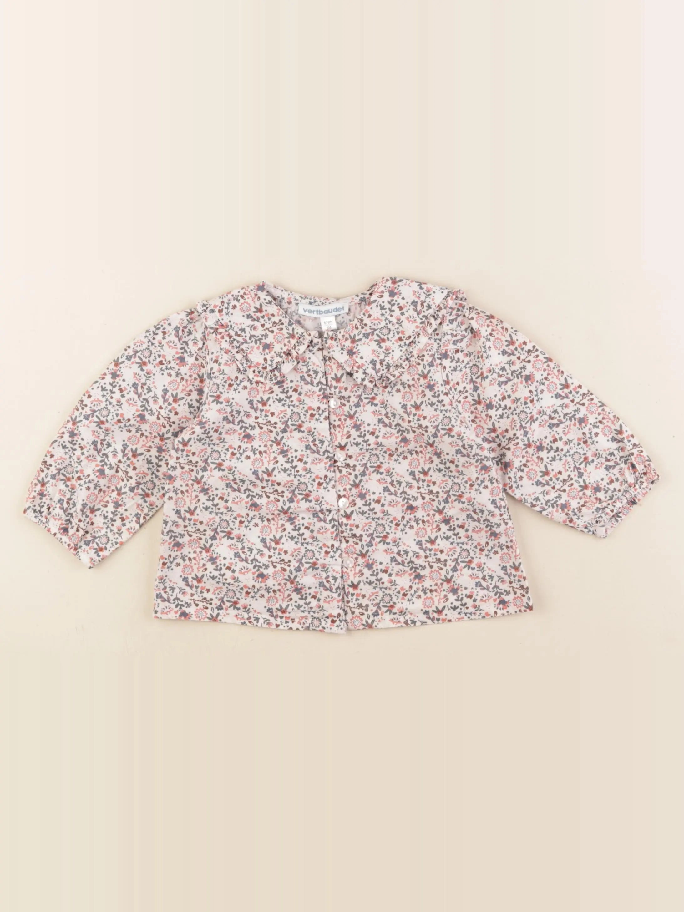 Vertbaudet - blouse blanc - 6 mois