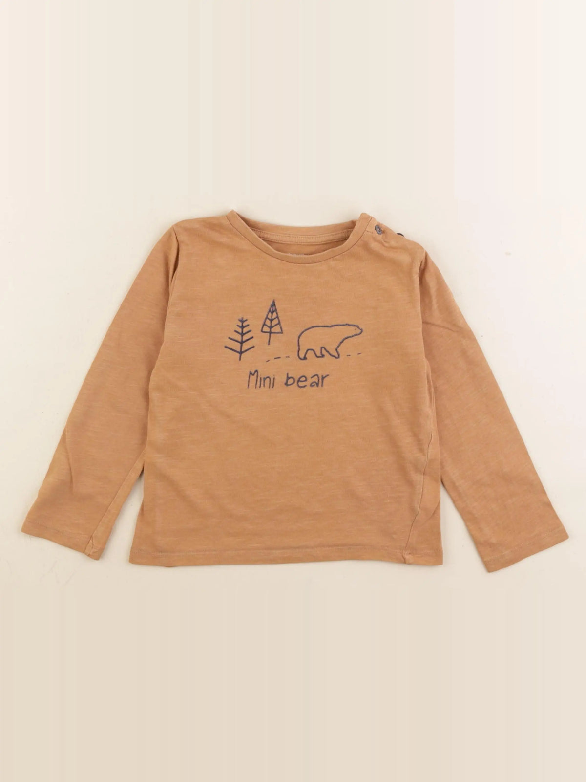 Vertbaudet - tee-shirt marron - 36 mois
