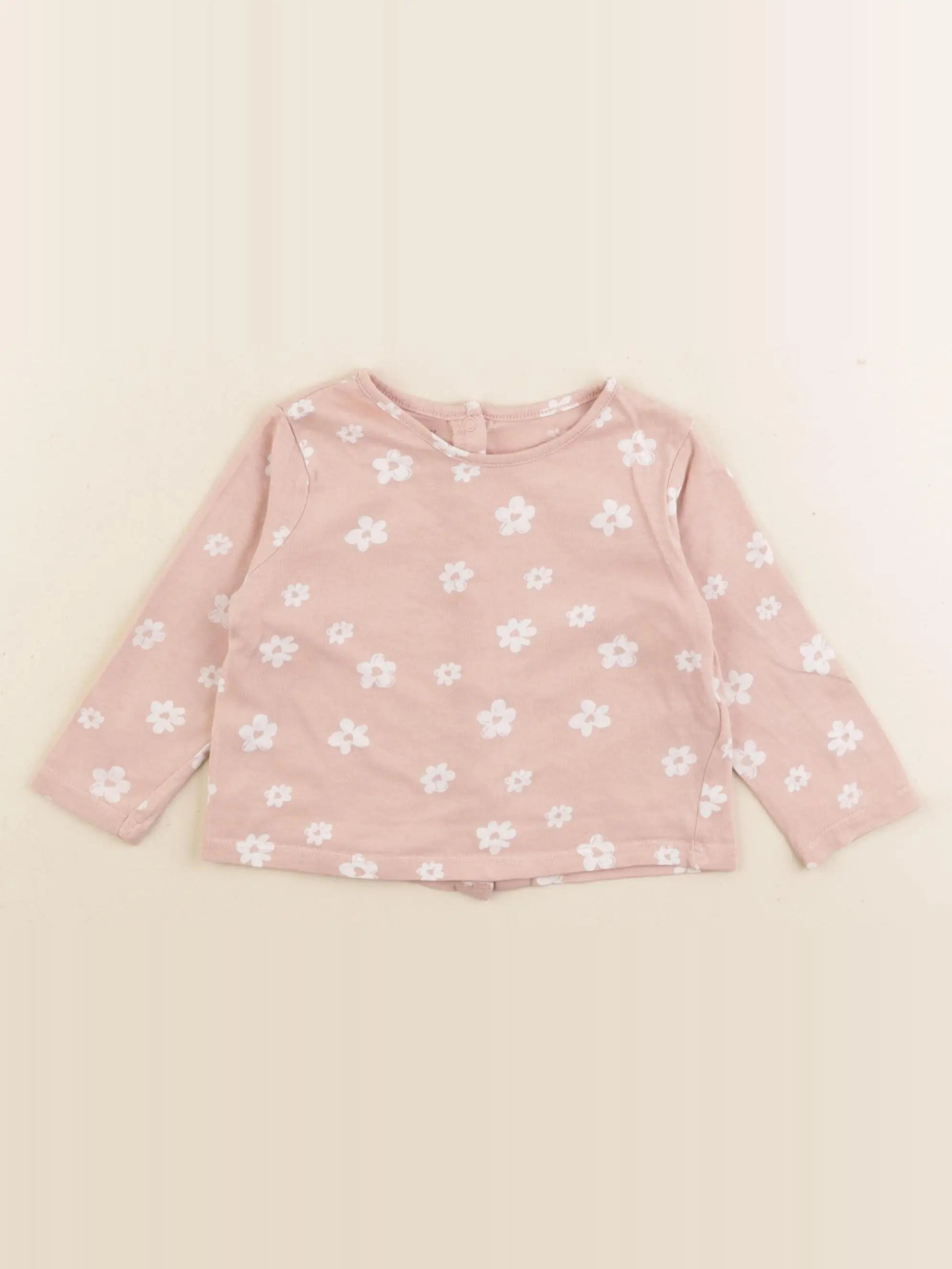 Vertbaudet - tee-shirt beige - 9 mois