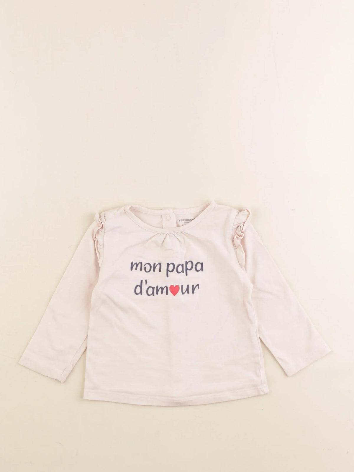 Vertbaudet - tee-shirt rose - 9 mois