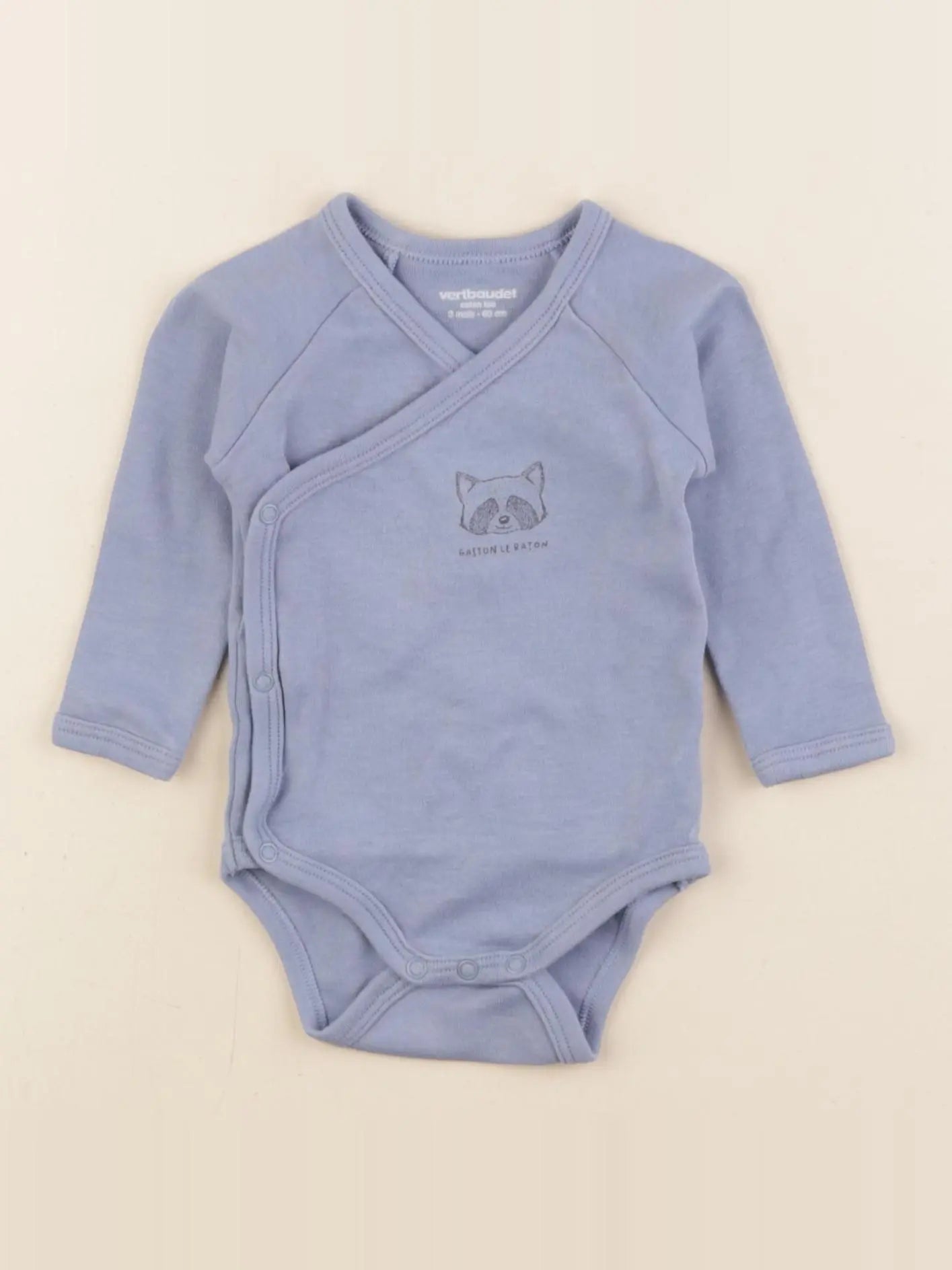 Vertbaudet - body bleu - 3 mois
