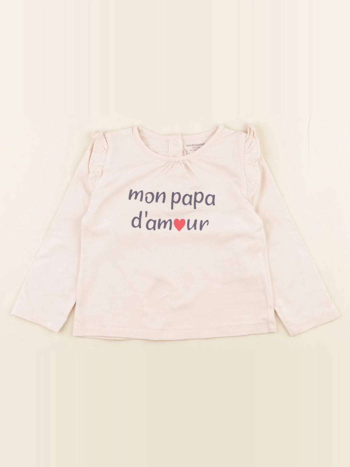 Vertbaudet - tee-shirt rose - 24 mois