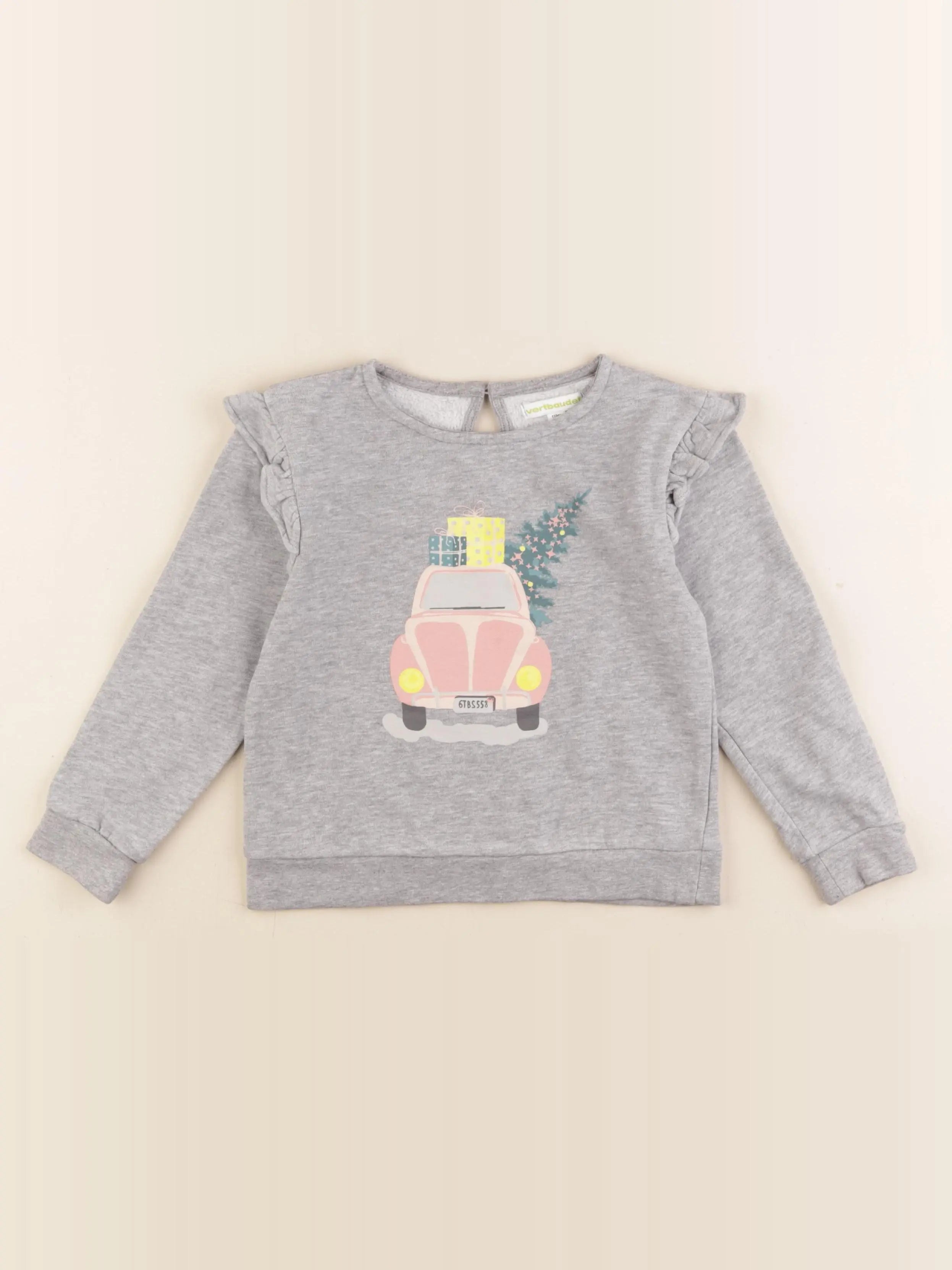 Vertbaudet - sweat gris - 5 ans