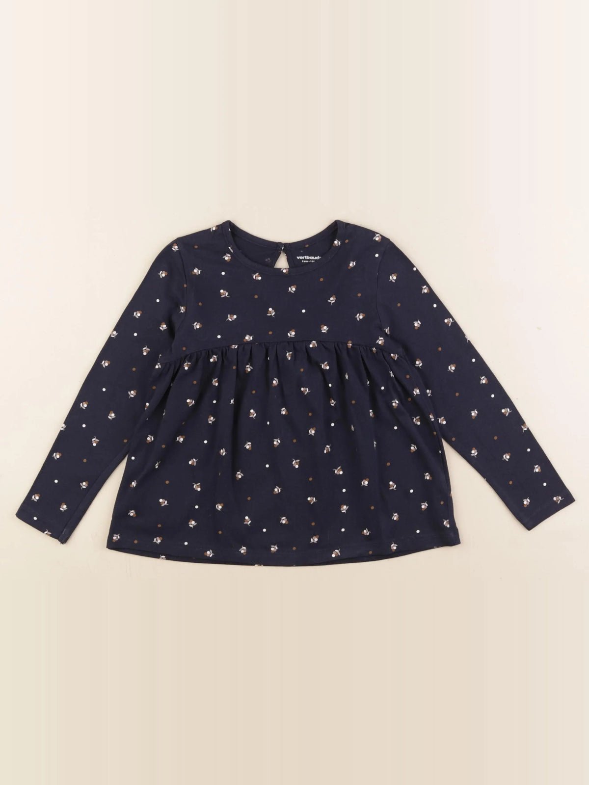 Vertbaudet - tee-shirt bleu - 5 ans